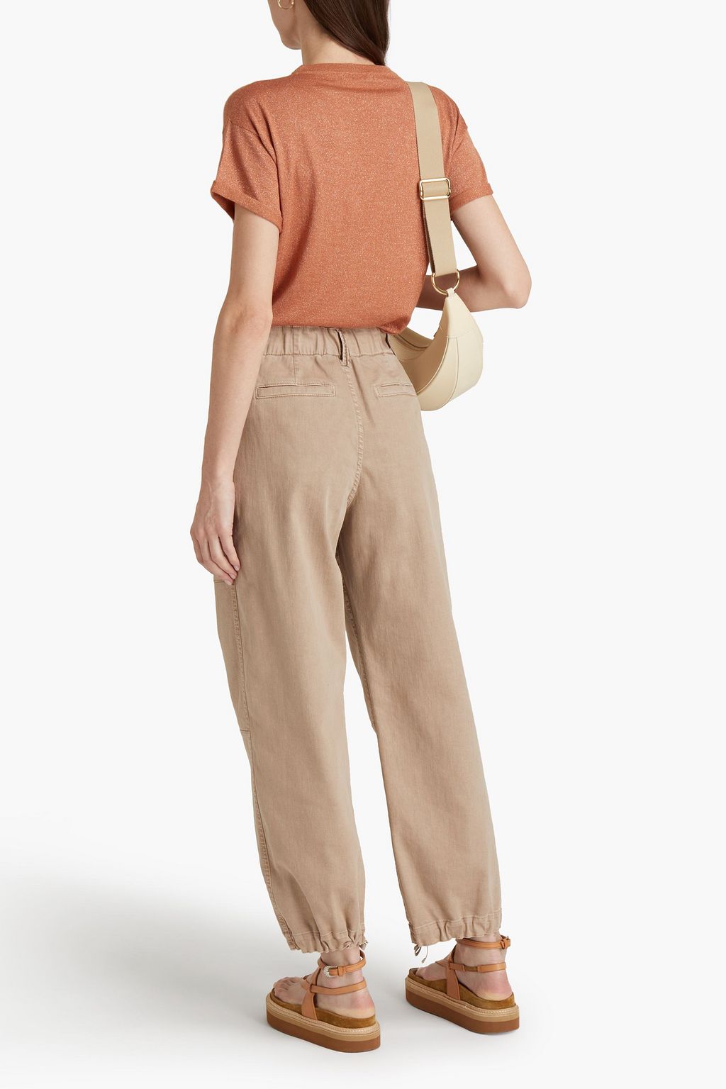 BRUNELLO CUCINELLI Metallic cashmere-blend T-shirt