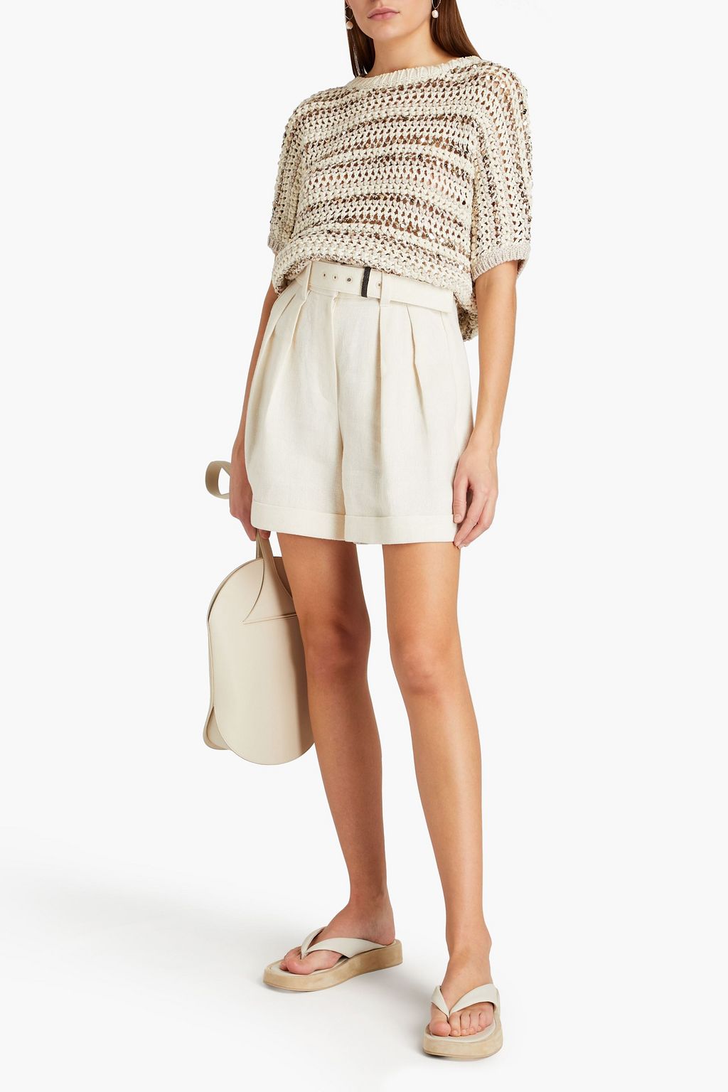 BRUNELLO CUCINELLI Sequin-embellished cotton top