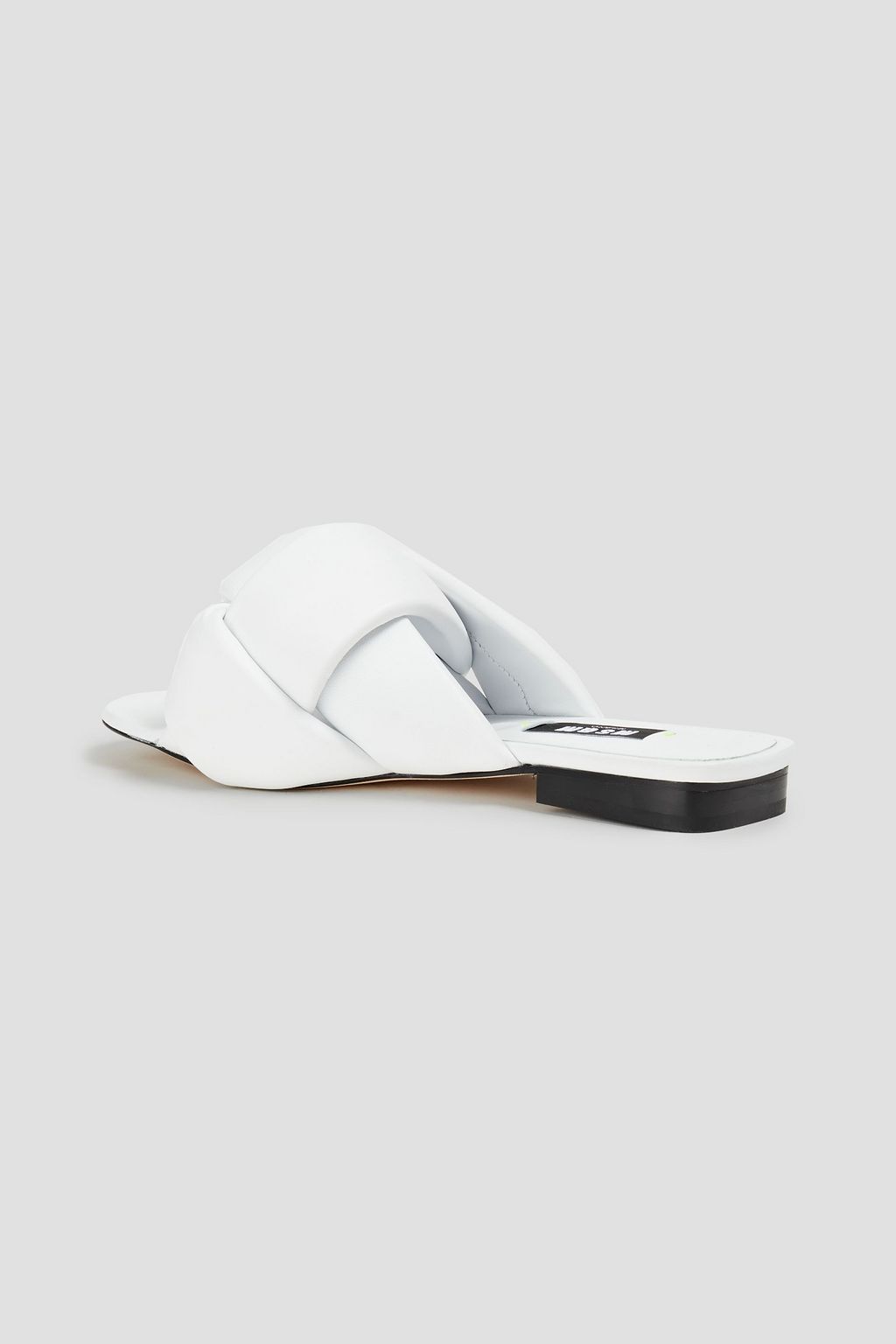 MSGM Padded two-tone leather slides