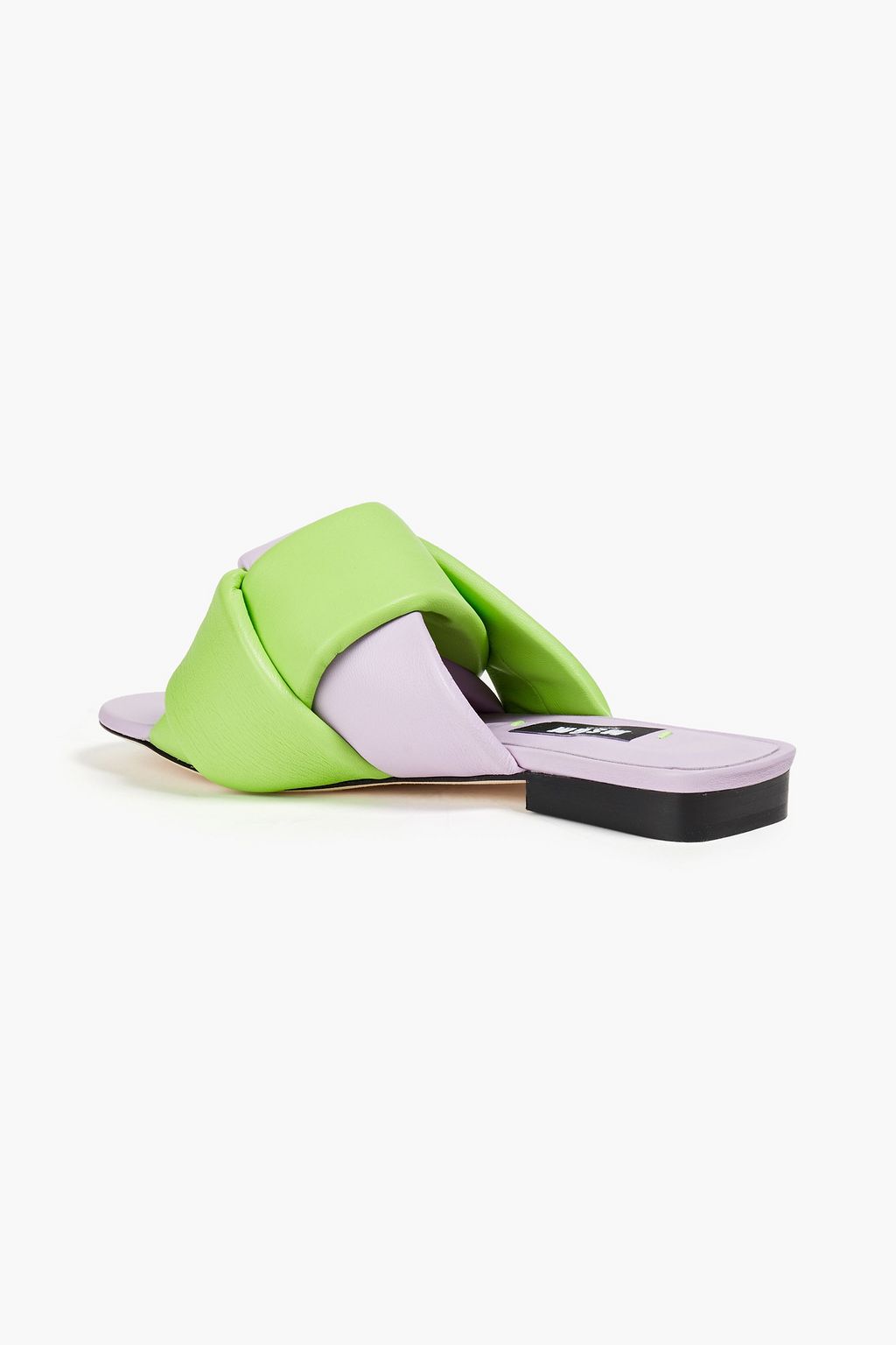 MSGM Padded two-tone leather slides