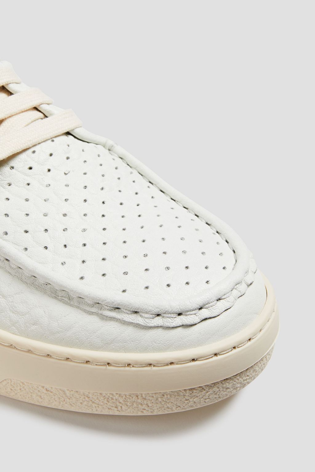 ACNE STUDIOS Perforated textured-leather high-top sneakers