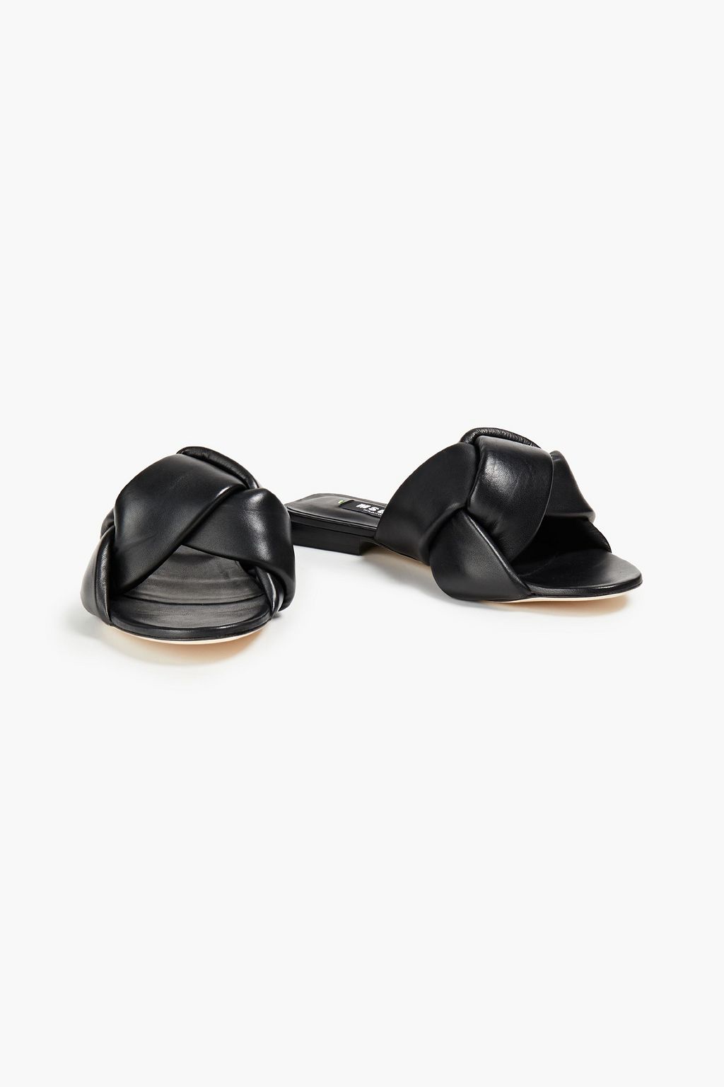 MSGM Padded two-tone leather slides