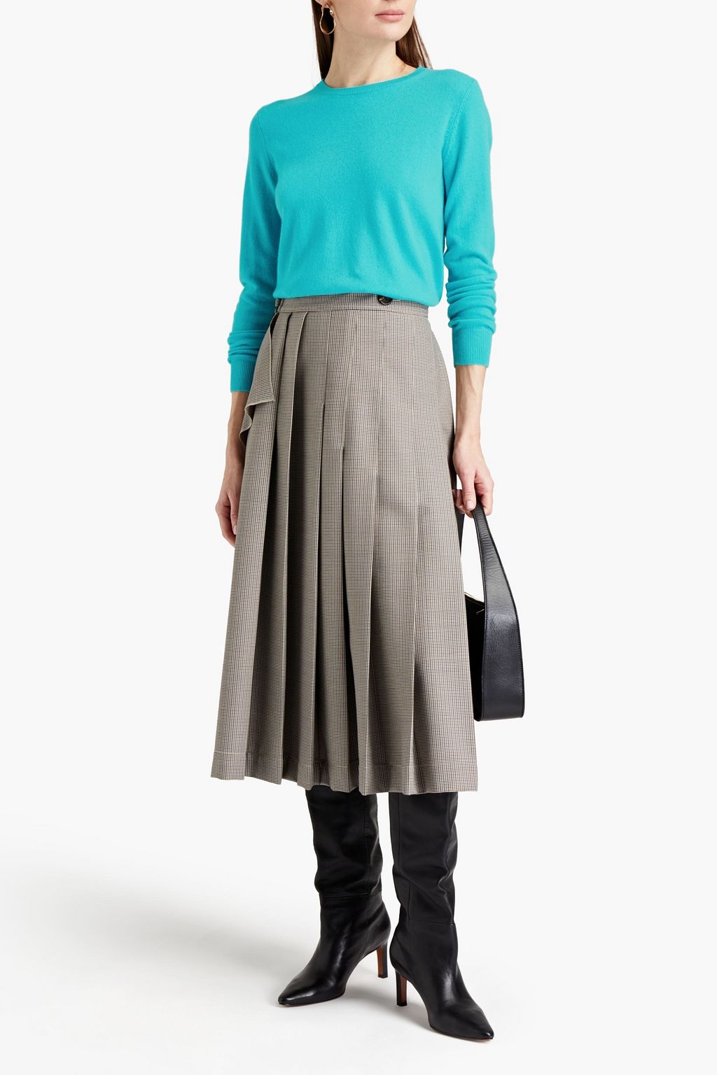 N.PEAL Melierter Kaschmirpullover