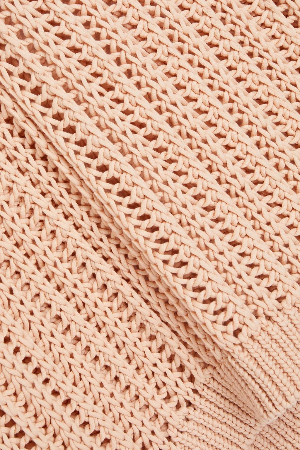 BRUNELLO CUCINELLI Bead-embellished open-knit cotton sweater