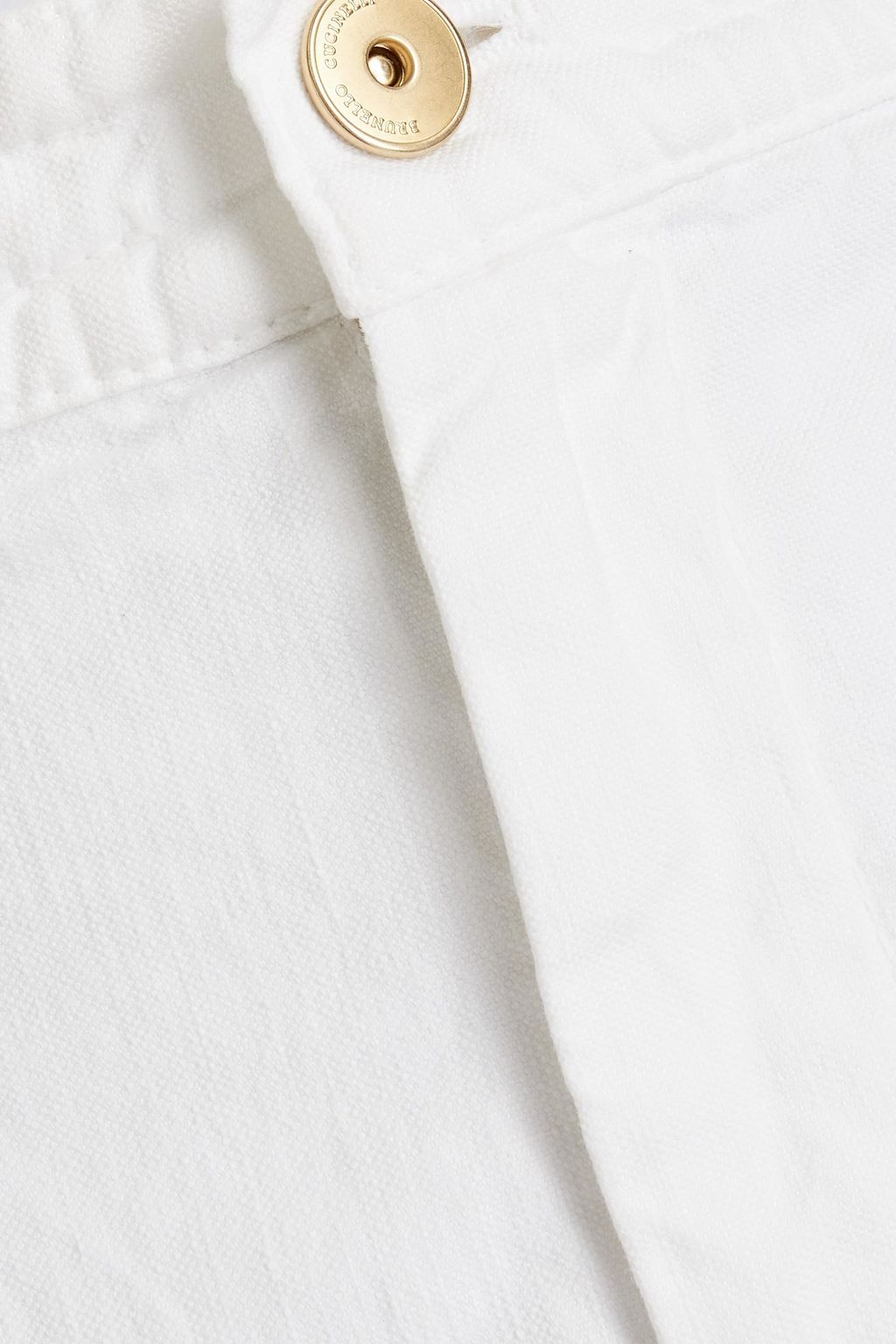 BRUNELLO CUCINELLI Cotton and linen-blend tapered pants