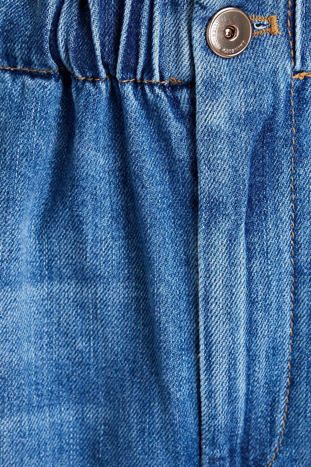 BRUNELLO CUCINELLI Bead-embellished high-rise tapered jeans