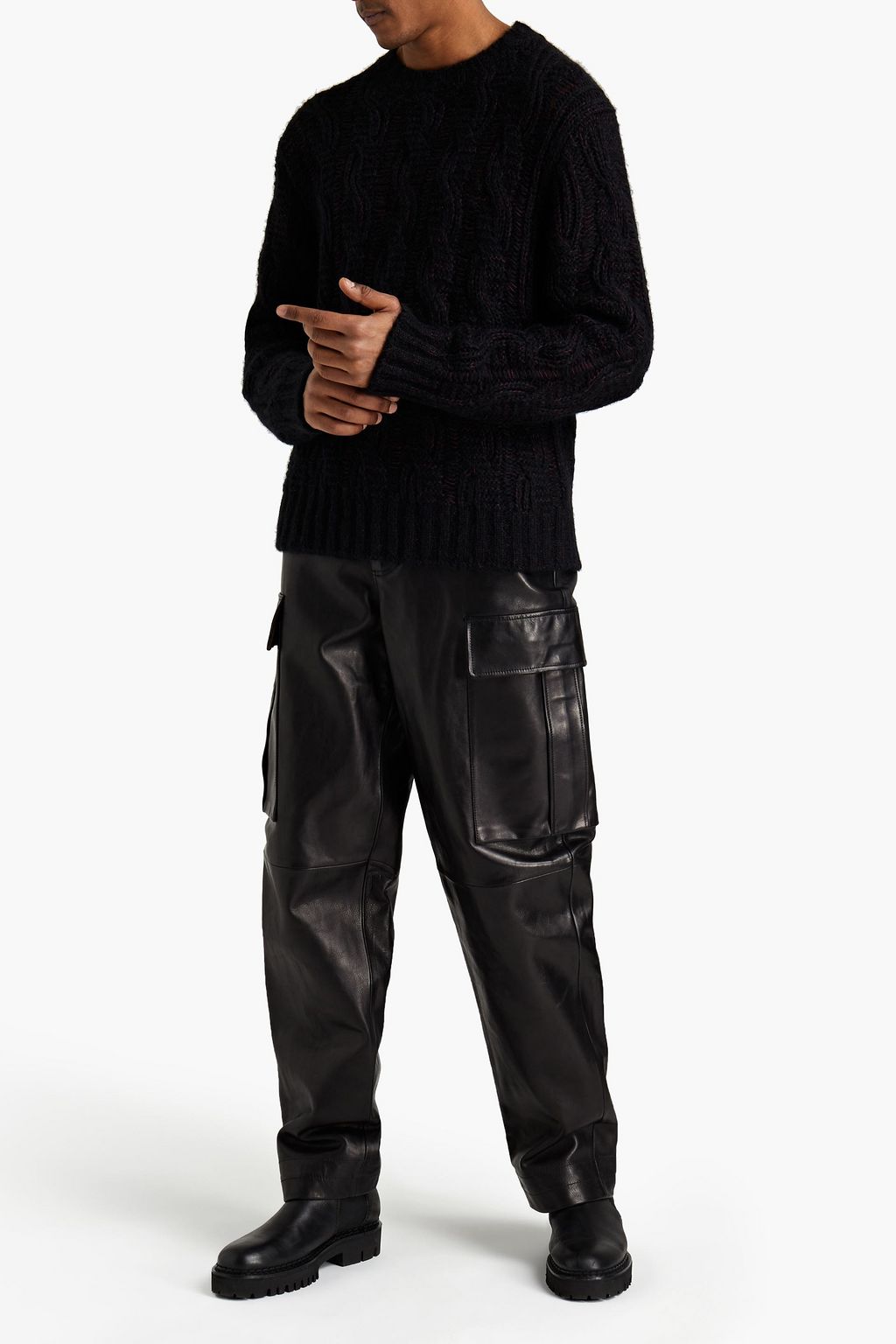 ACNE STUDIOS Leather cargo pants