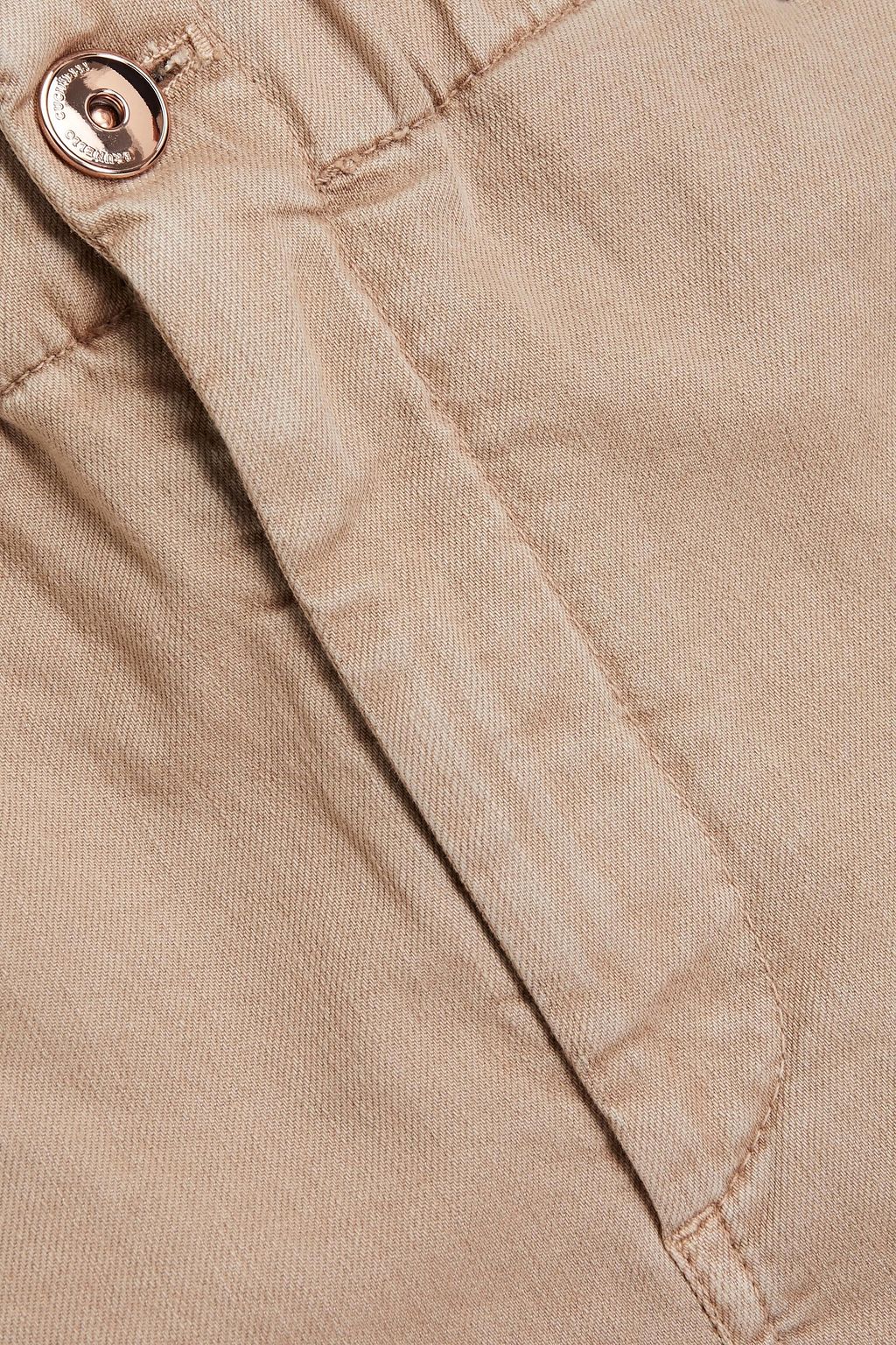 BRUNELLO CUCINELLI بنطلون جينز بقصة مدببة وخصر مرتفع مزيّن بالخرز