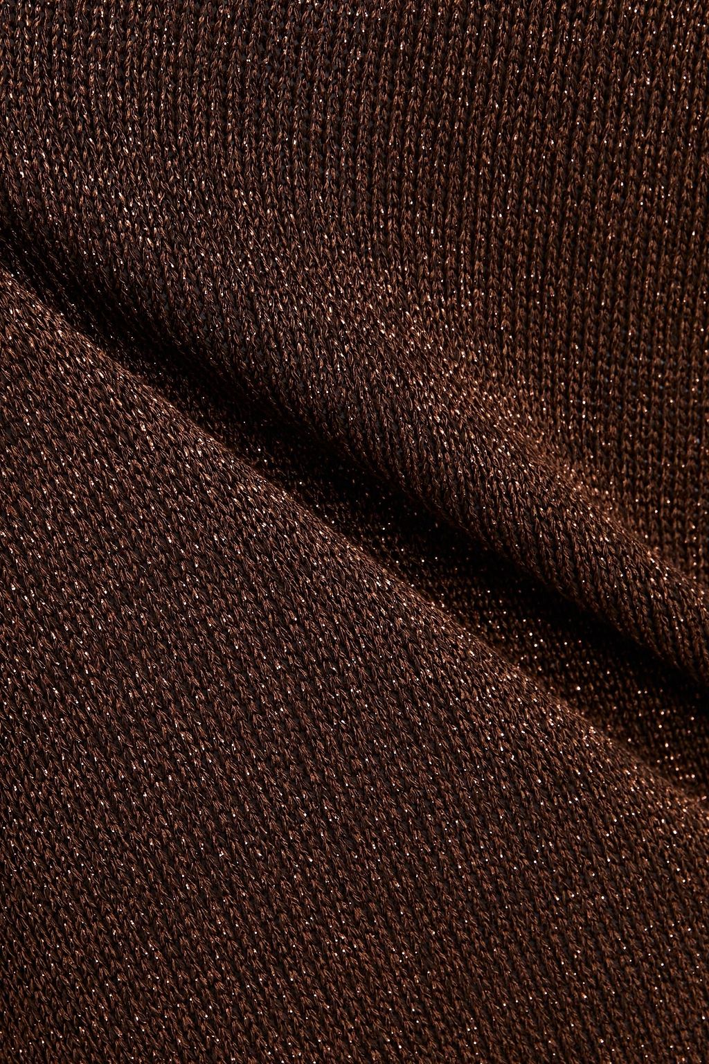 BRUNELLO CUCINELLI Bead-embellished metallic cotton-blend top