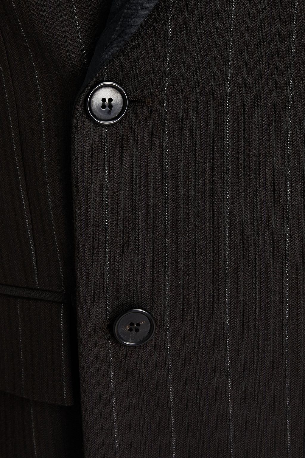 ACNE STUDIOS Double-breasted satin-trimmed pinstriped jacquard blazer