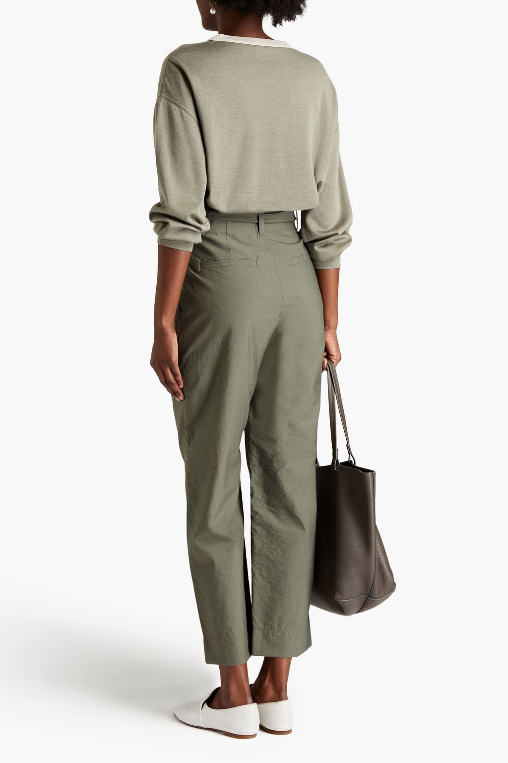 BRUNELLO CUCINELLI コットン混 ストレートレッグ パンツ