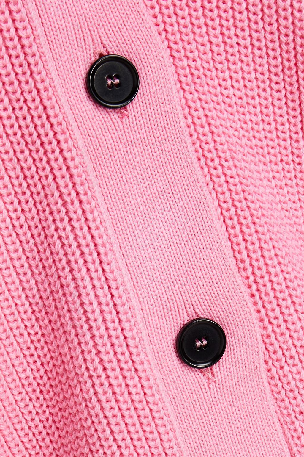 MSGM Cutout ribbed cotton cardigan