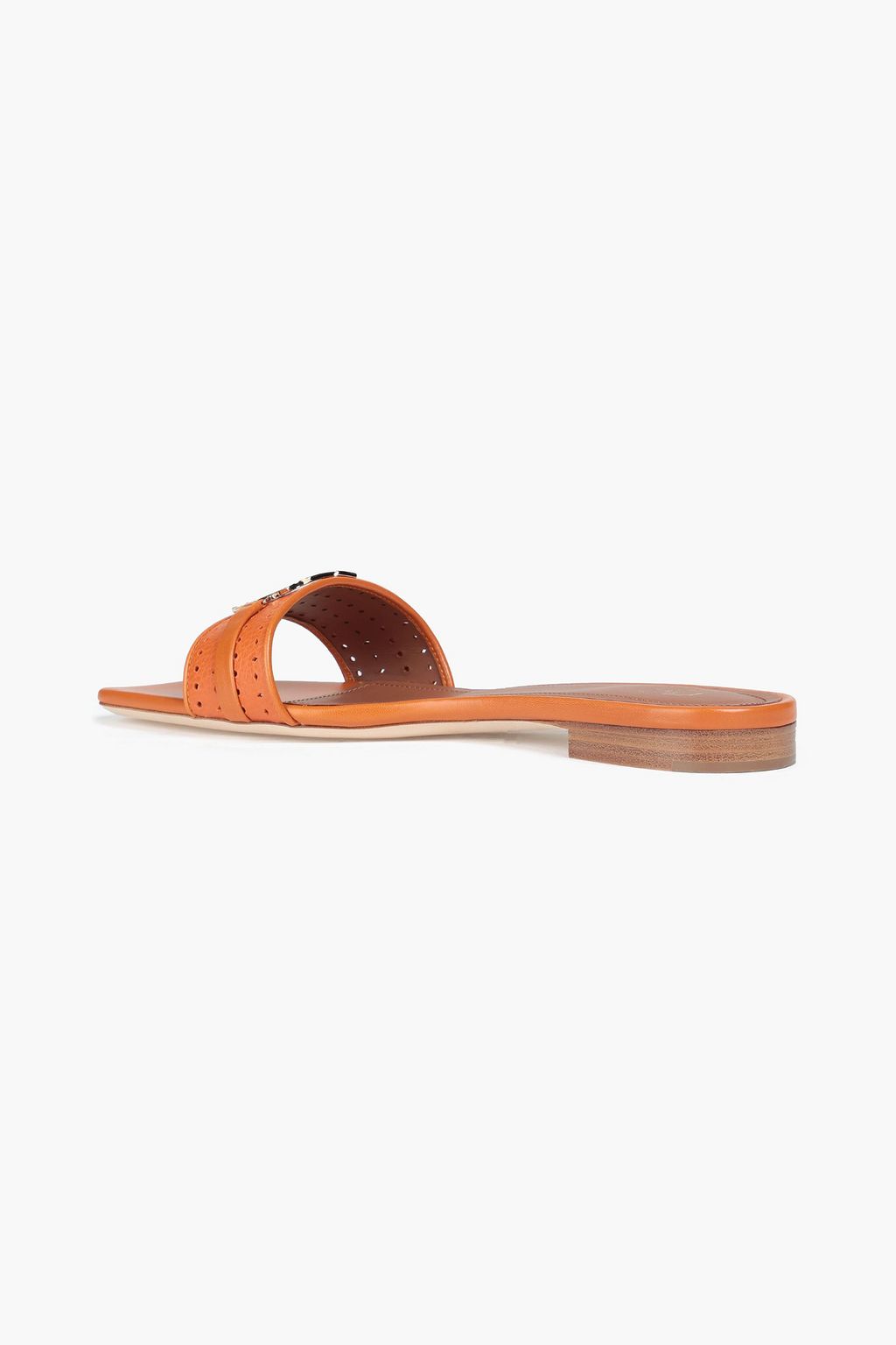MALONE SOULIERS Gina embellished perforated leather mules