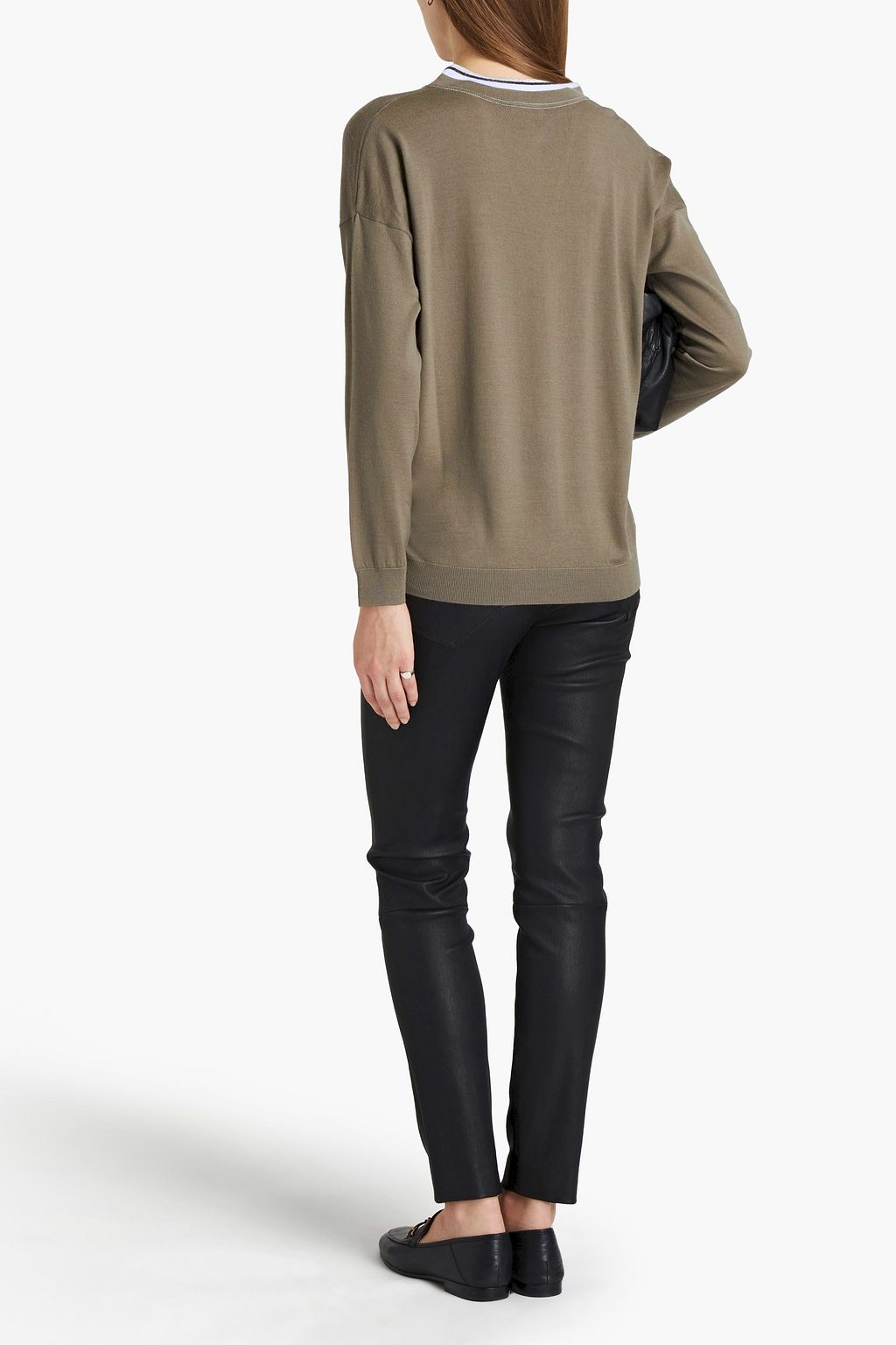 BRUNELLO CUCINELLI Bead-embellished wool and cashmere-blend sweater
