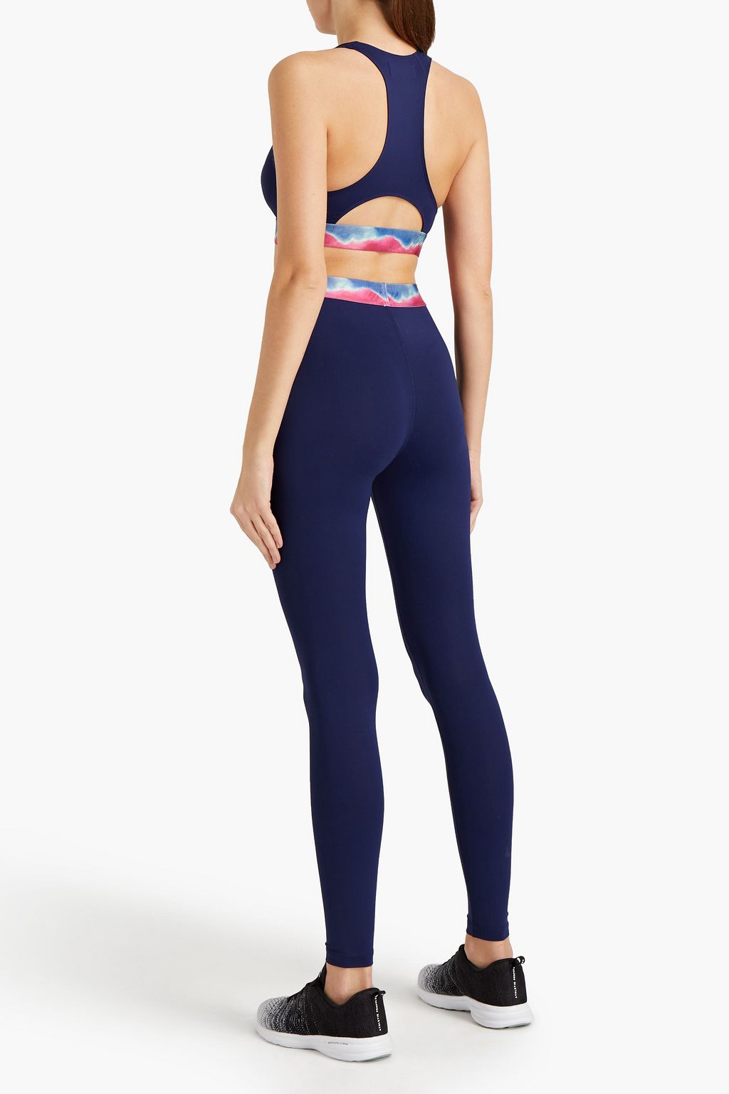 MSGM Cutout printed jersey sports bra