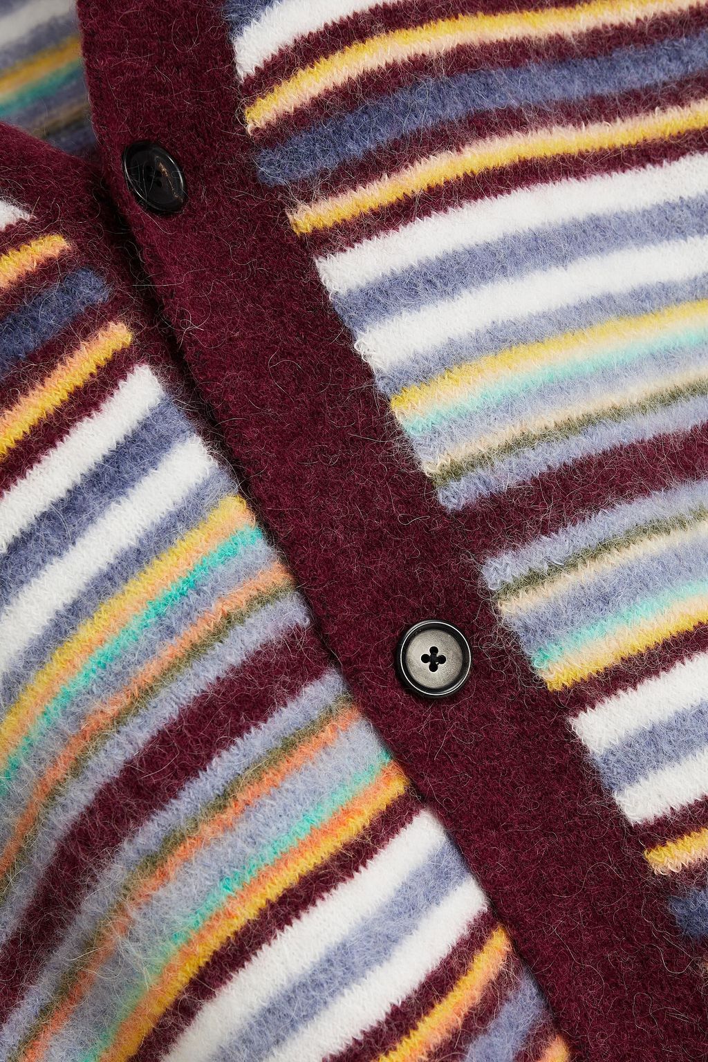 ACNE STUDIOS Oversized brushed striped knitted cardigan