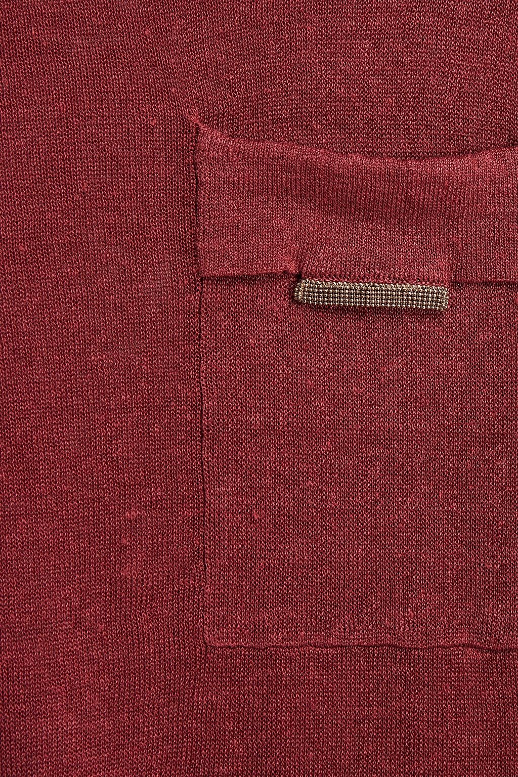 BRUNELLO CUCINELLI Bead-embellished linen-blend sweater