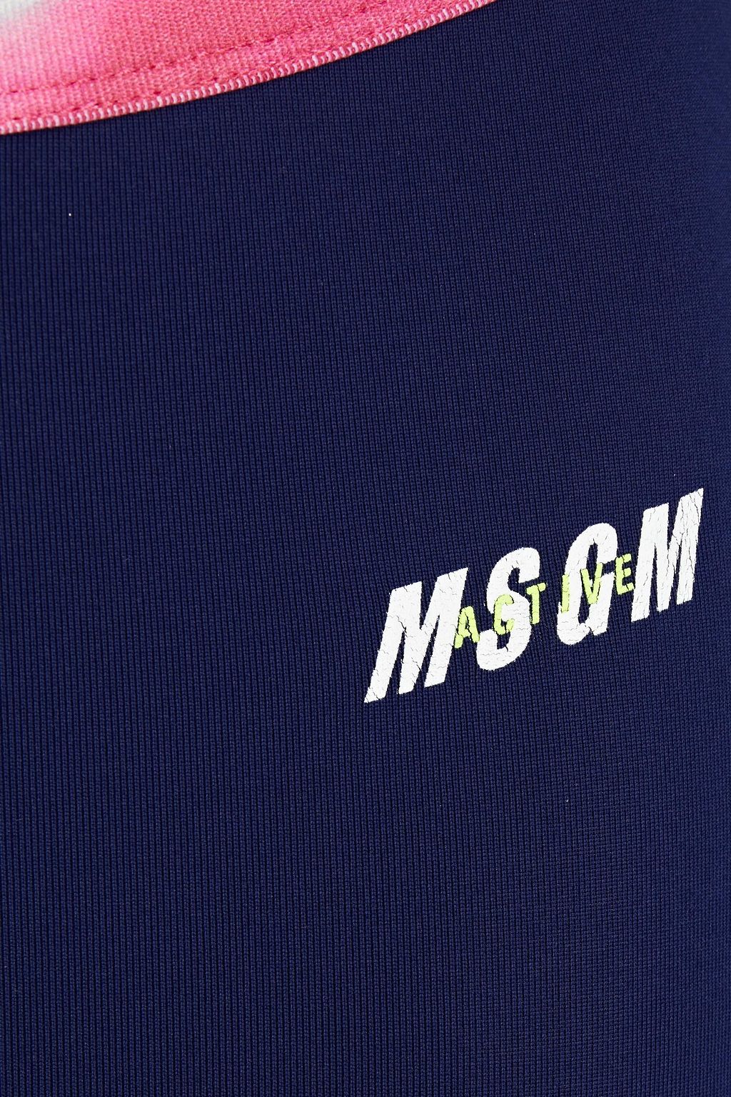 MSGM Printed neon jersey leggings