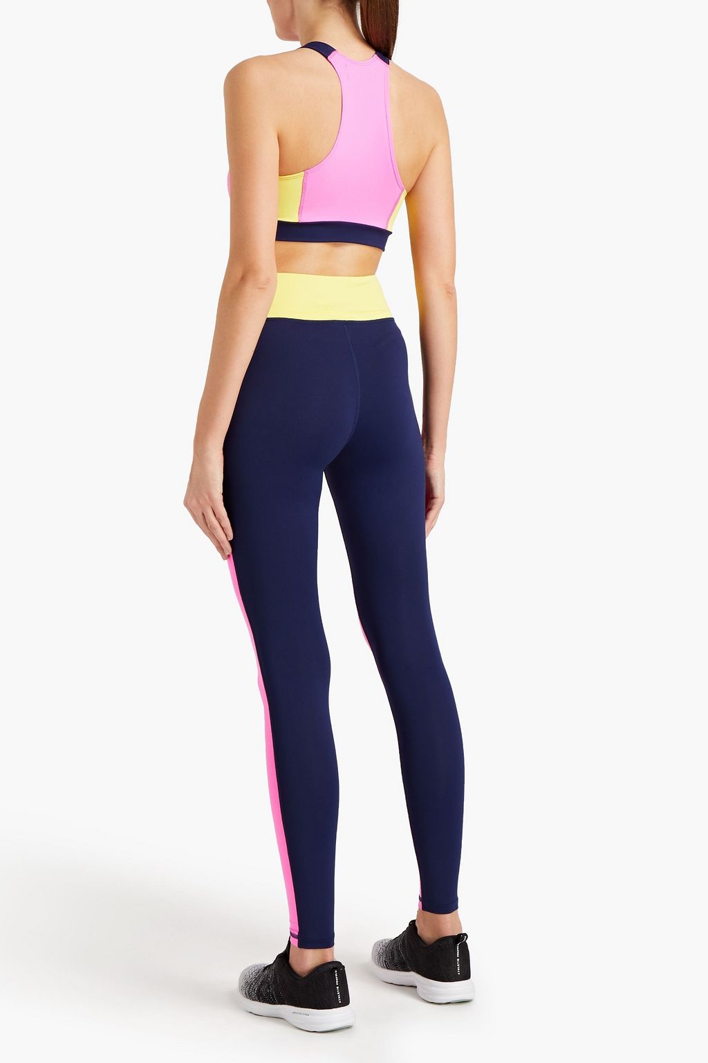 MSGM Printed neon jersey sports bra