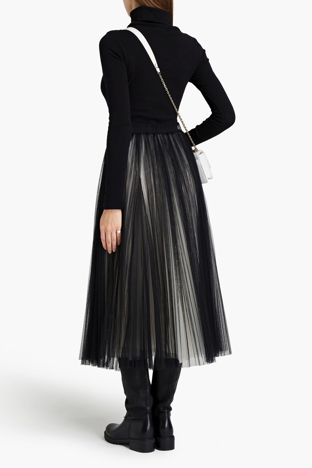 BRUNELLO CUCINELLI Pleated tulle midi skirt