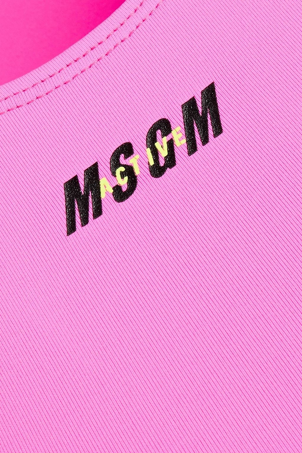 MSGM Cutout printed jersey sports bra