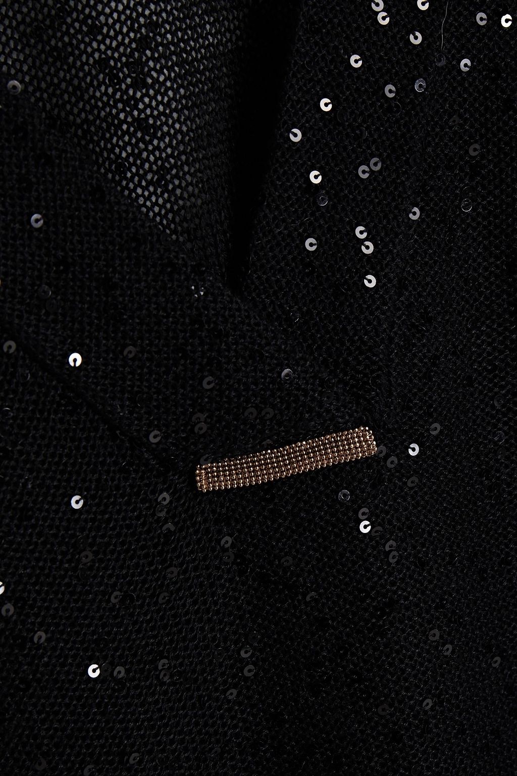BRUNELLO CUCINELLI Embellished linen and silk-blend dress