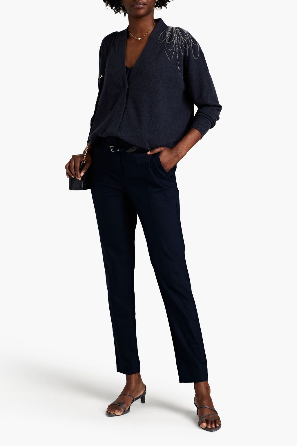 BRUNELLO CUCINELLI Bead-embellished cashmere cardigan