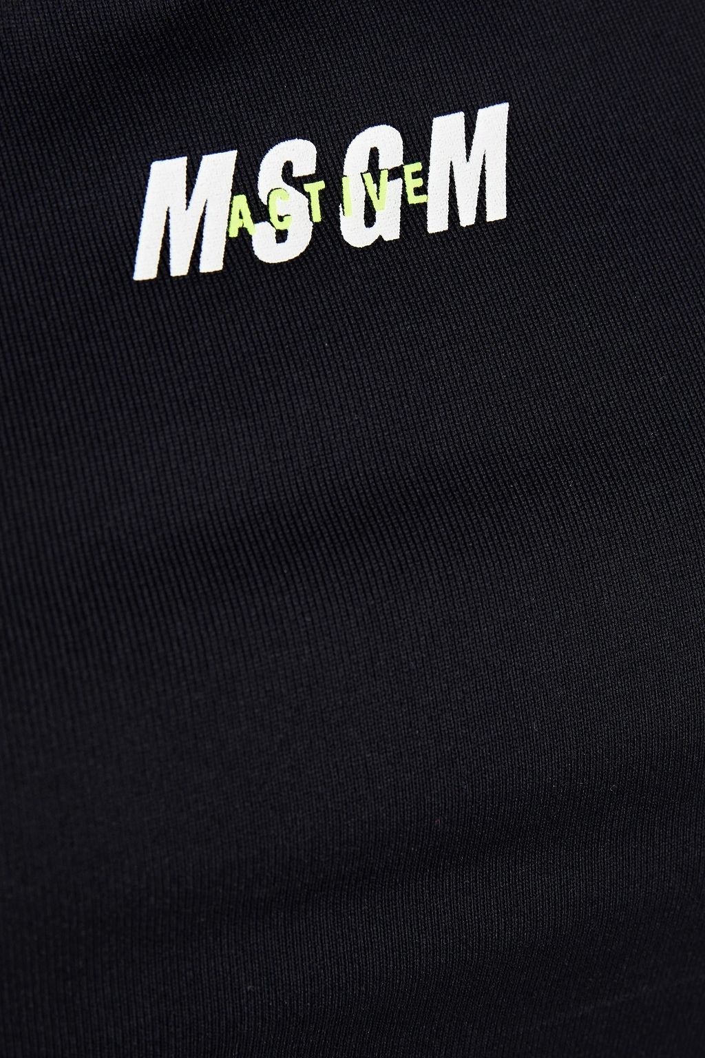 MSGM Cutout printed jersey sports bra