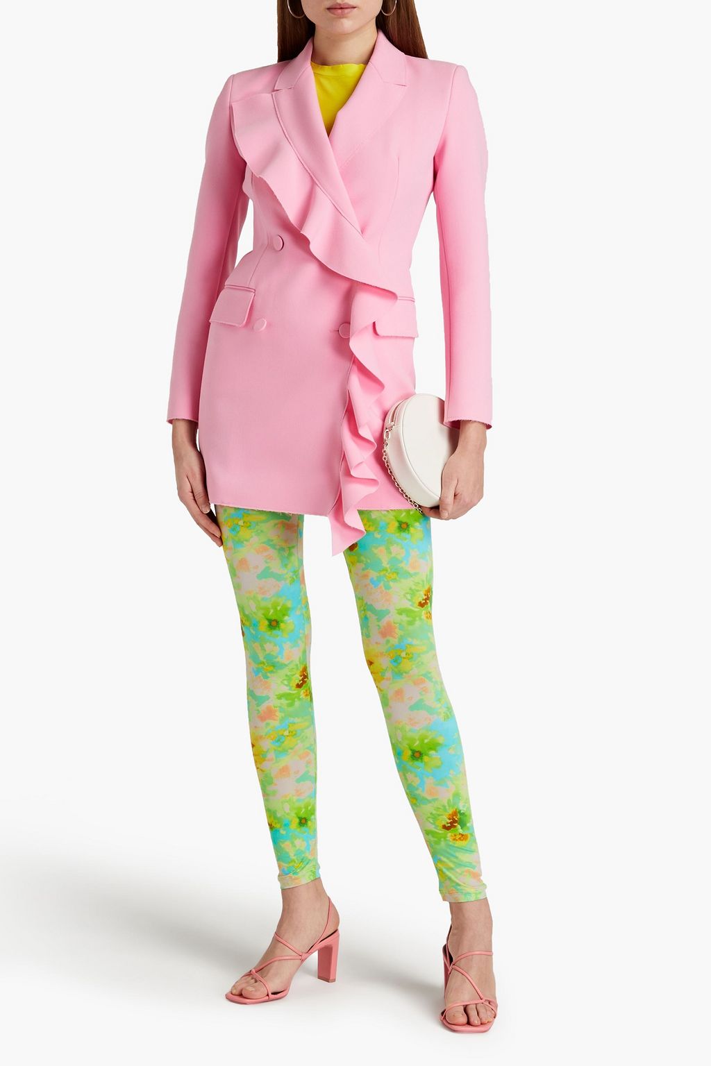 MSGM Tie-dyed stretch-jersey leggings