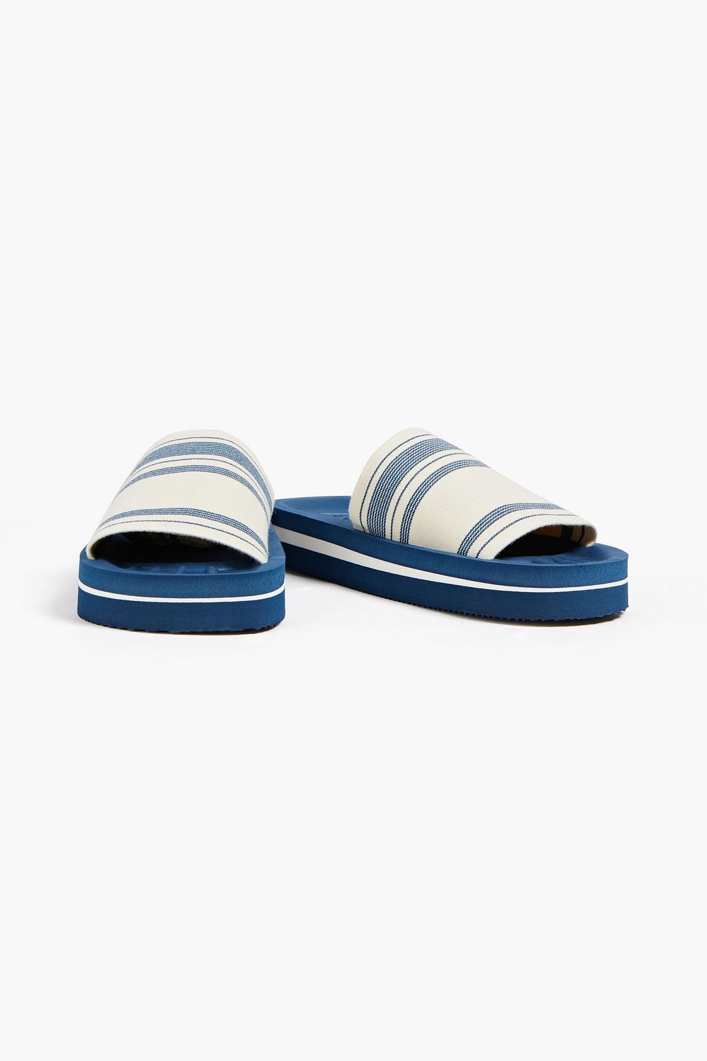 ACNE STUDIOS Pantoletten aus Neopren in Metallic-Optik