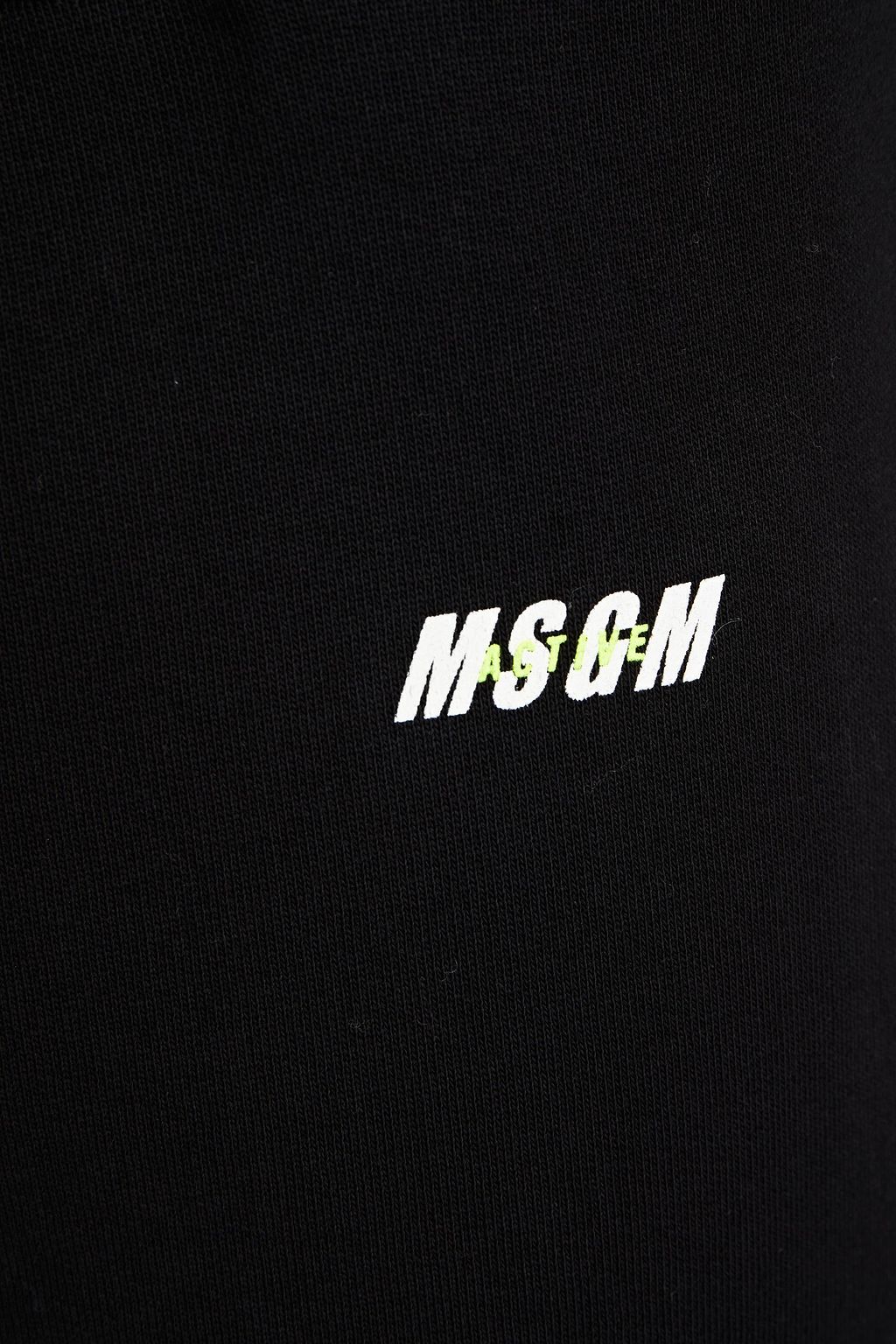 MSGM Printed French cotton-terry track pants