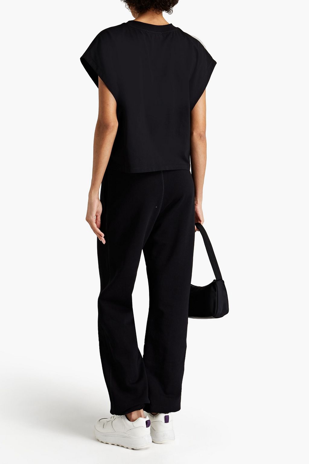 MSGM Printed French cotton-terry track pants