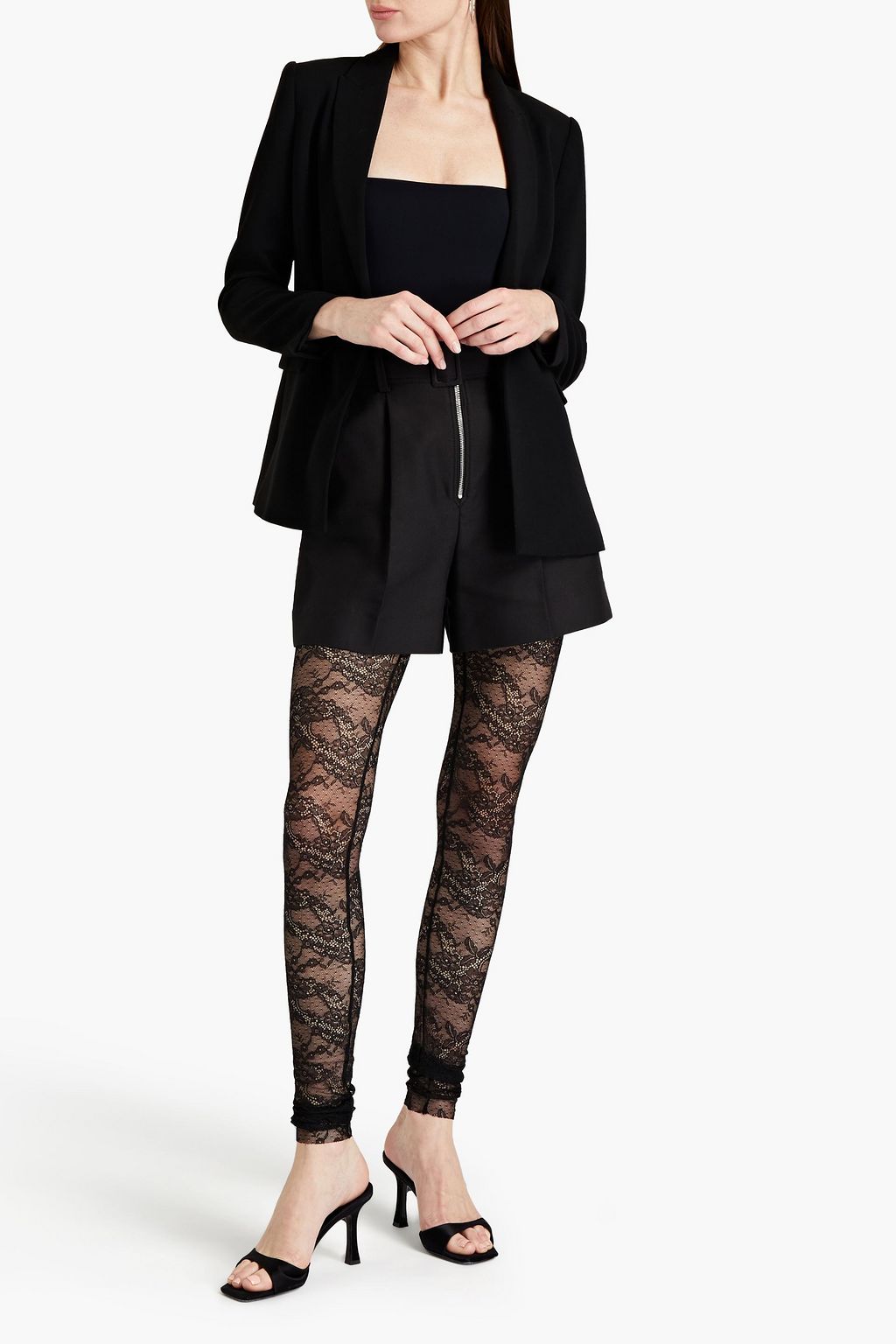 REDVALENTINO Corded lace leggings