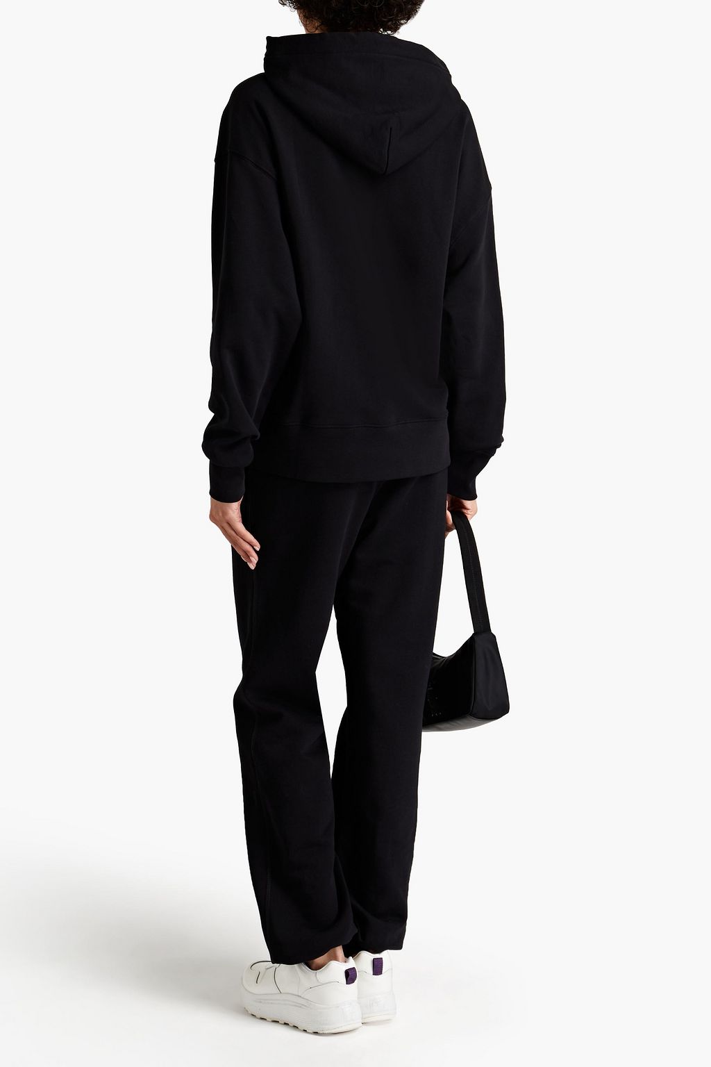MSGM Printed French cotton-terry hoodie