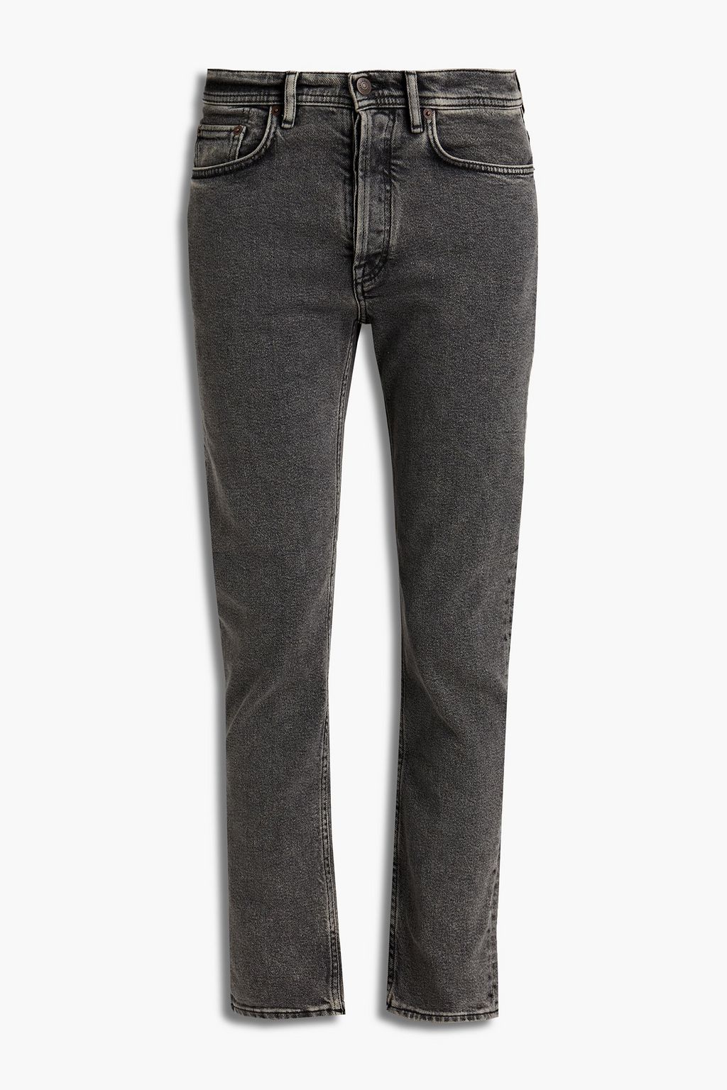 Anthracite Skinny-fit faded denim jeans 