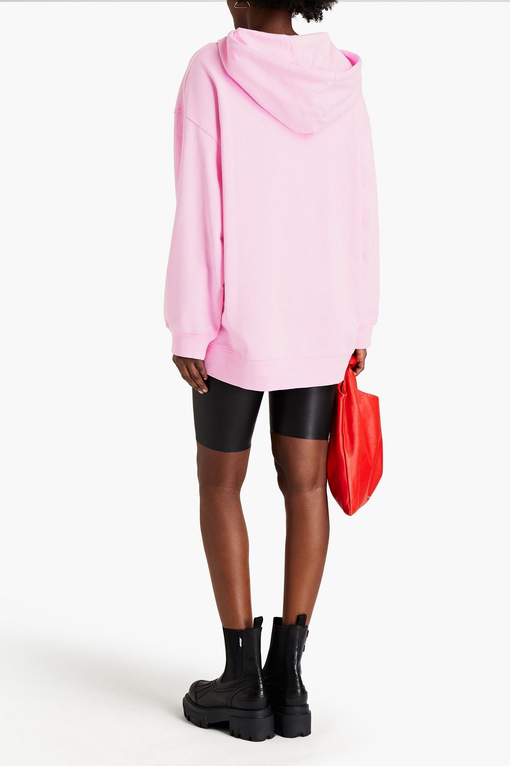 MSGM Floral-print French cotton-terry hoodie