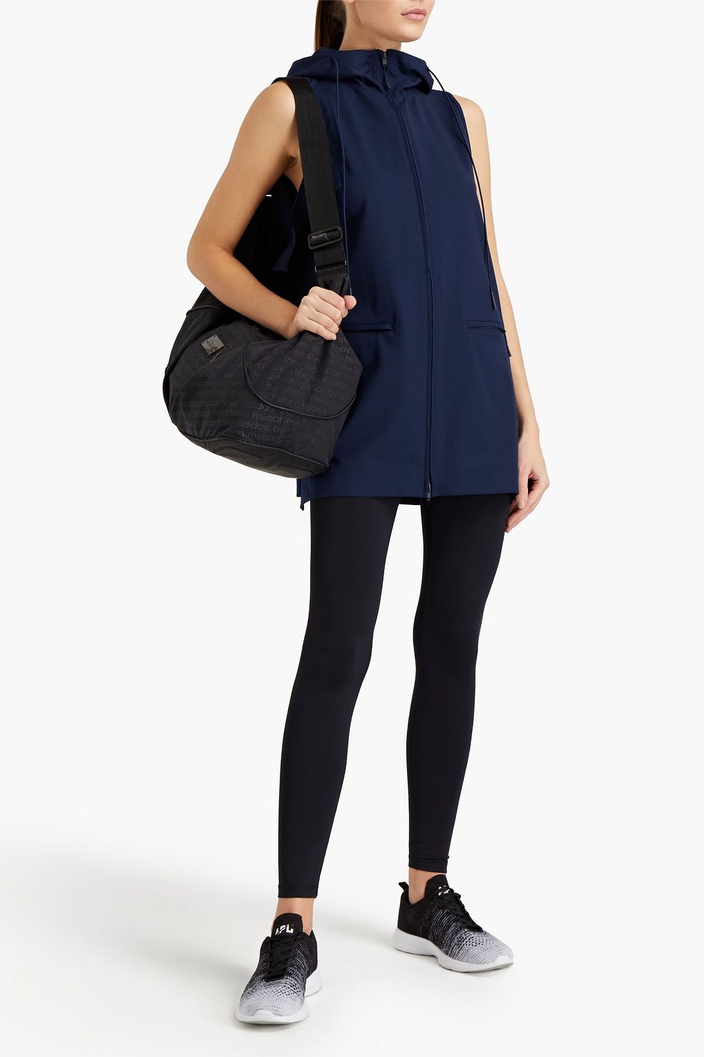 Y-3 Wool-blend twill hooded vest
