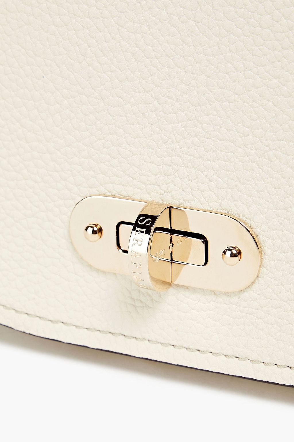 SERAPIAN Luna mini pebbled-leather shoulder bag