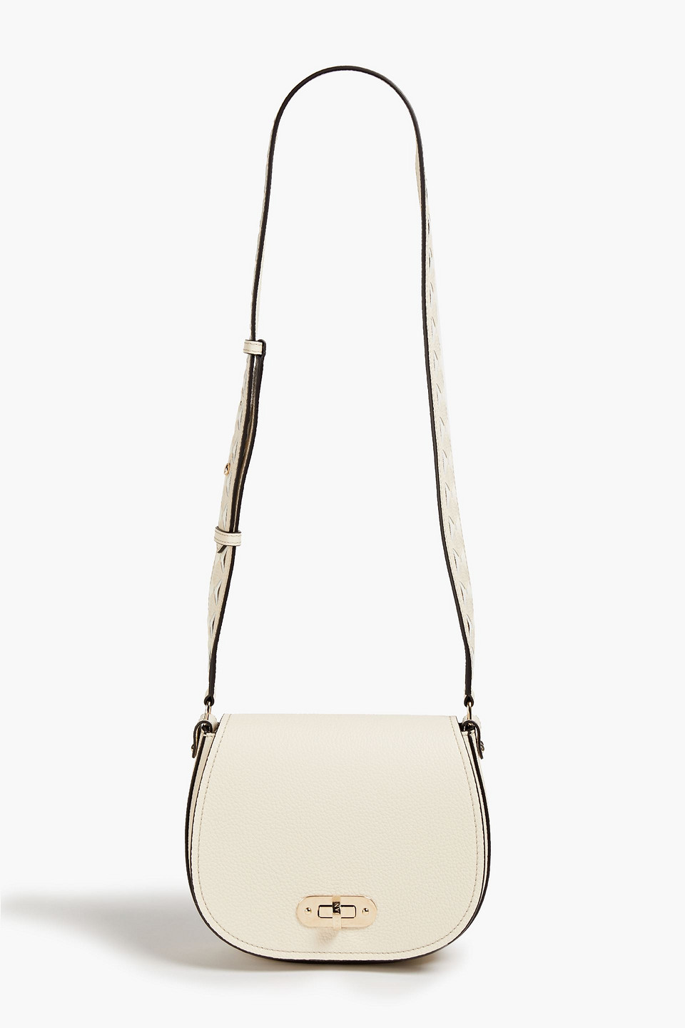 Serapian Woman Luna Mini Pebbled-leather Shoulder Bag Cream Size --