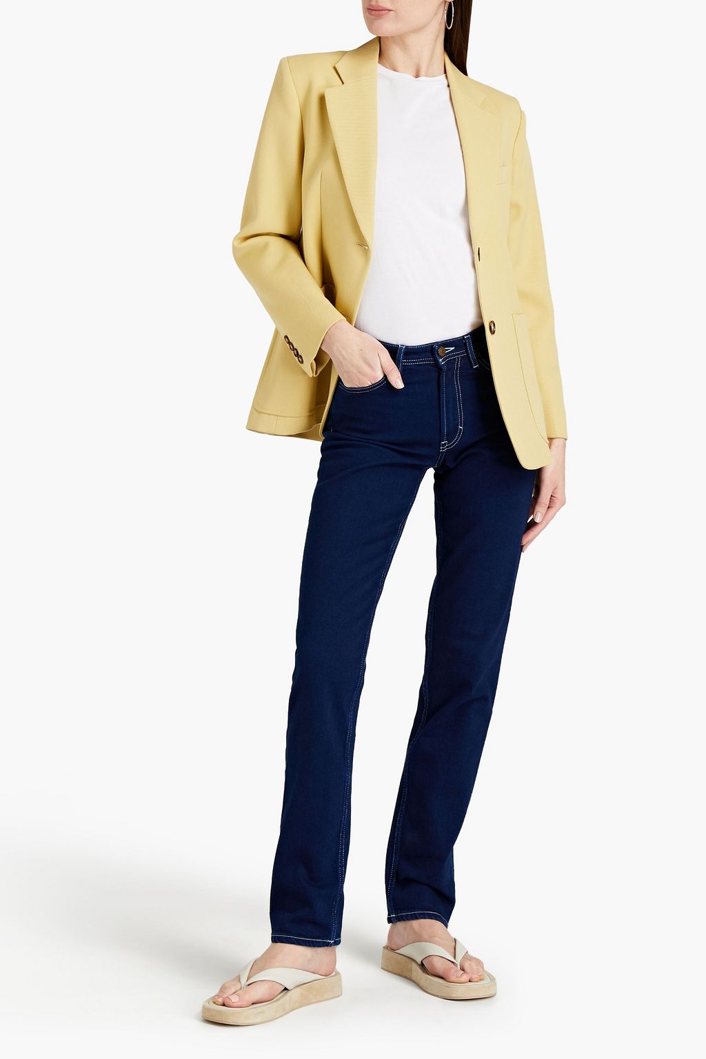 ACNE STUDIOS BLÅ KONST Mid-rise slim-leg jeans