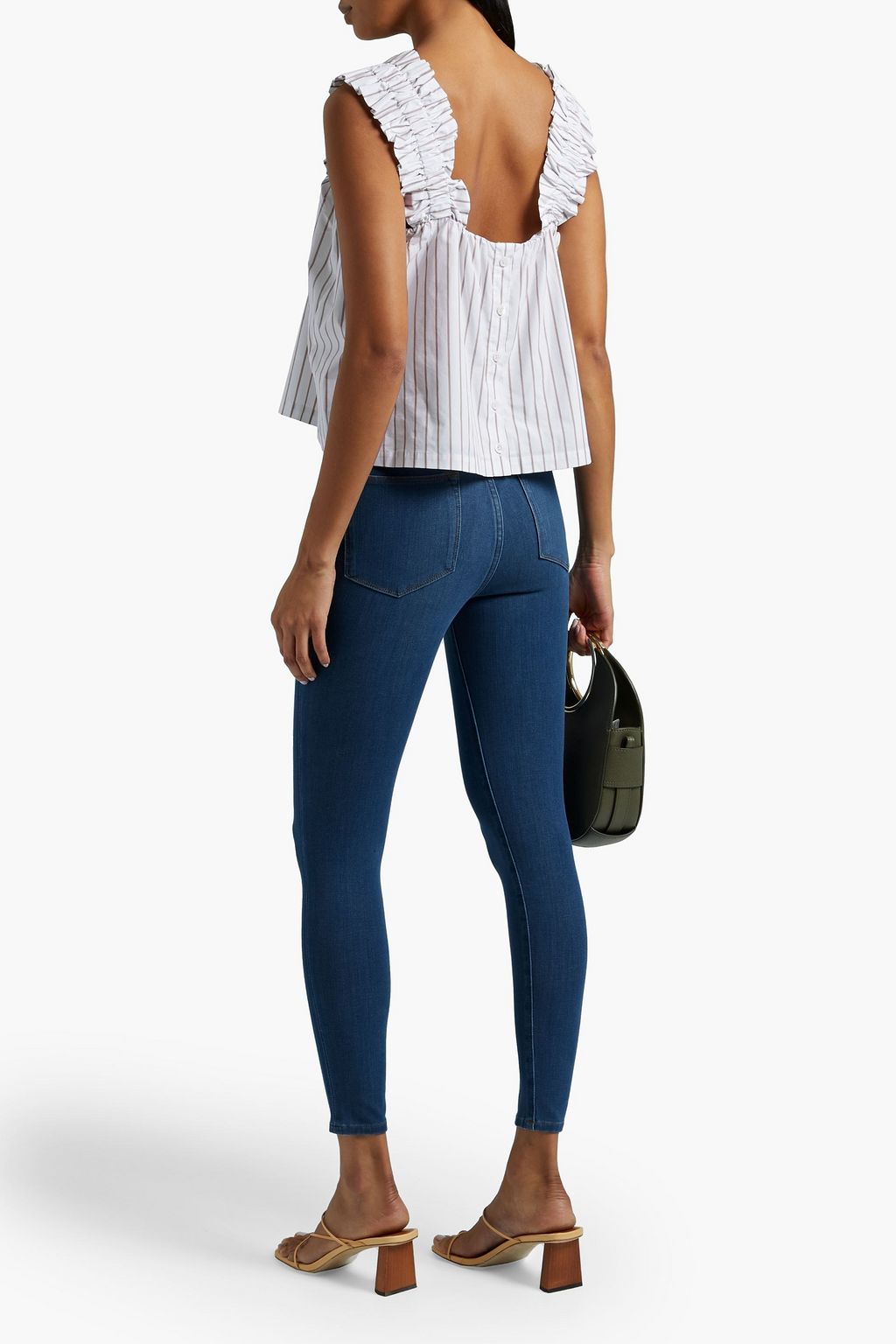FRAME Le High Skinny cropped high-rise skinny jeans