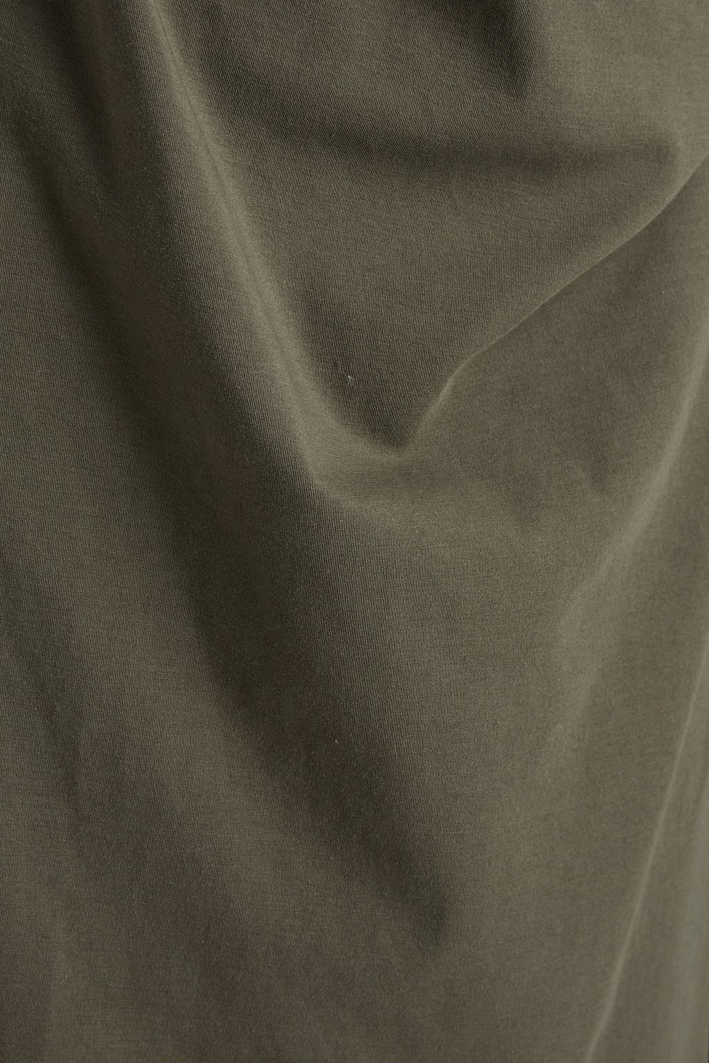 BRUNELLO CUCINELLI Bead-embellished draped stretch-cotton jersey midi dress