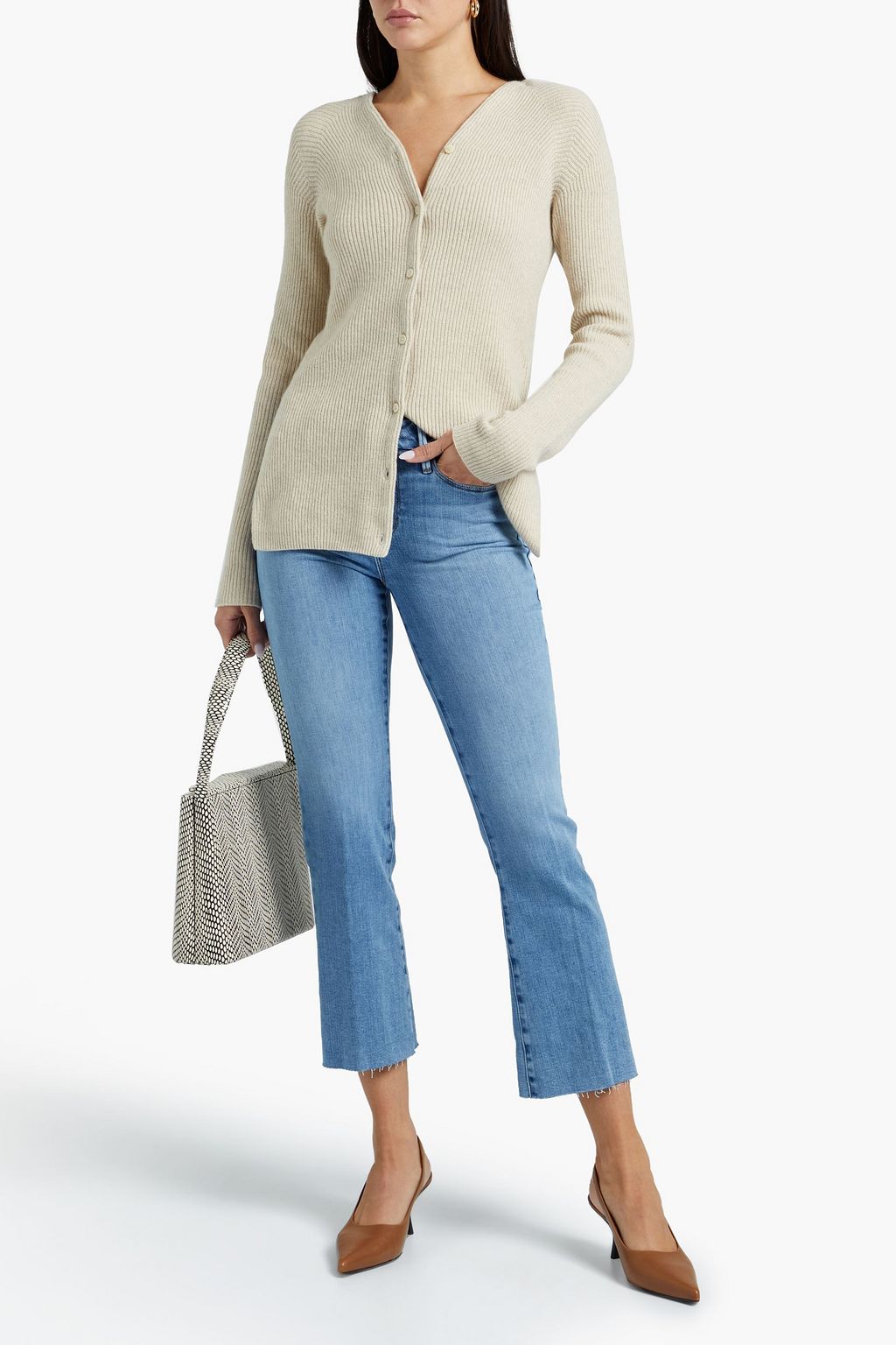 FRAME Le Crop Mini Boot mid-rise bootcut jeans