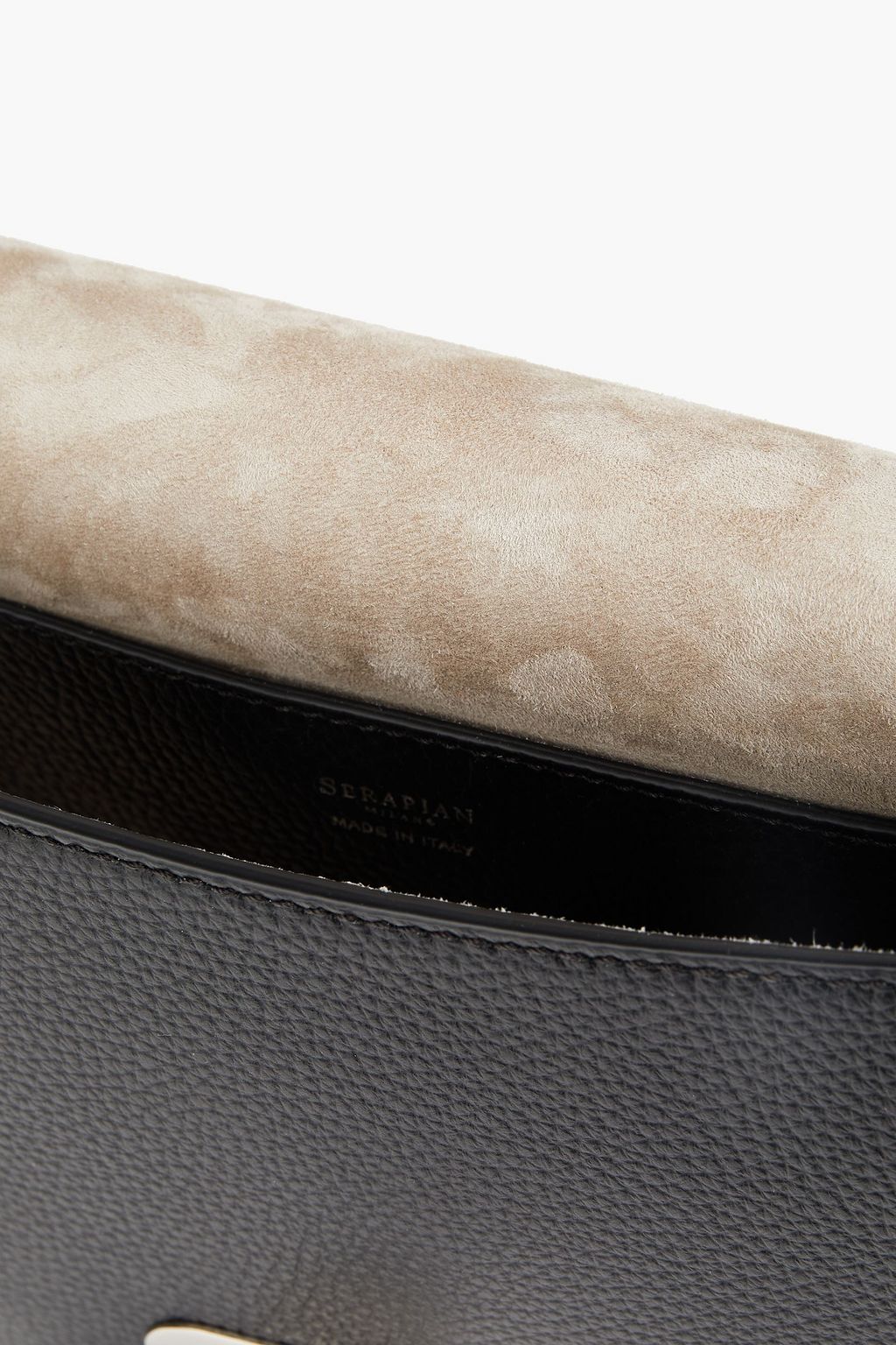SERAPIAN Luna mini pebbled-leather shoulder bag