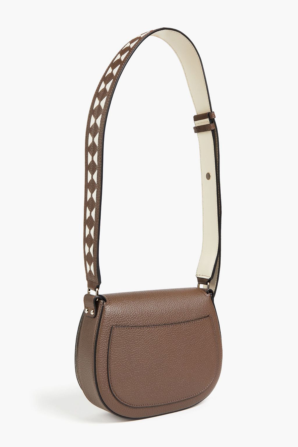 SERAPIAN Luna mini pebbled-leather shoulder bag