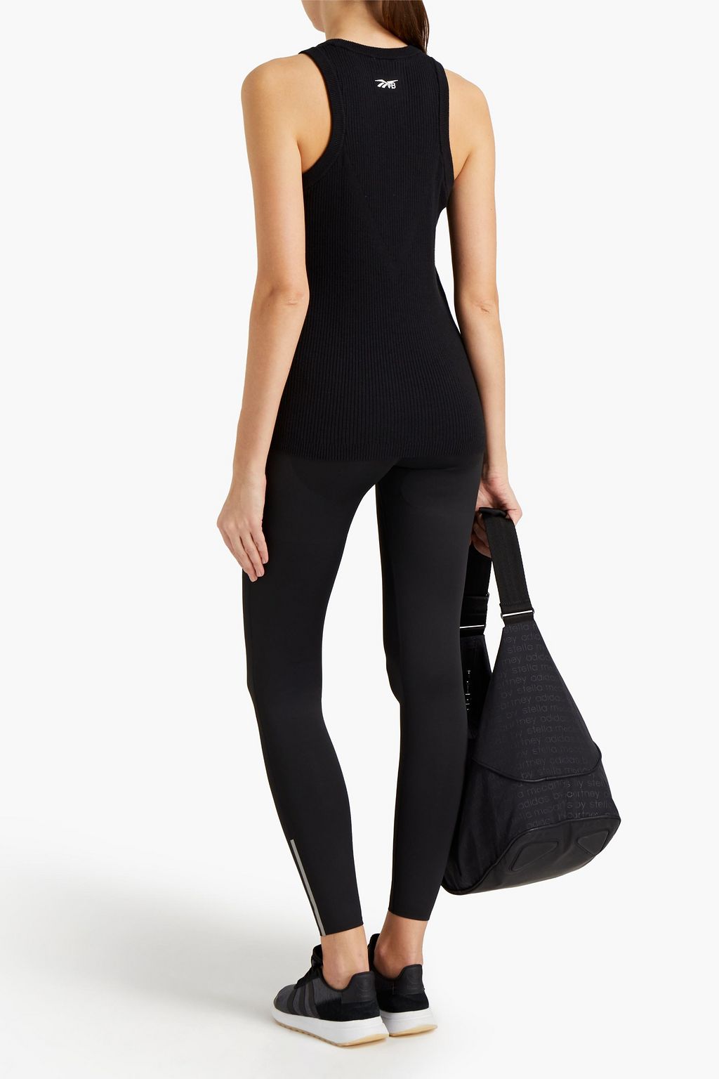 REEBOK X VICTORIA BECKHAM Embroidered ribbed-knit tank