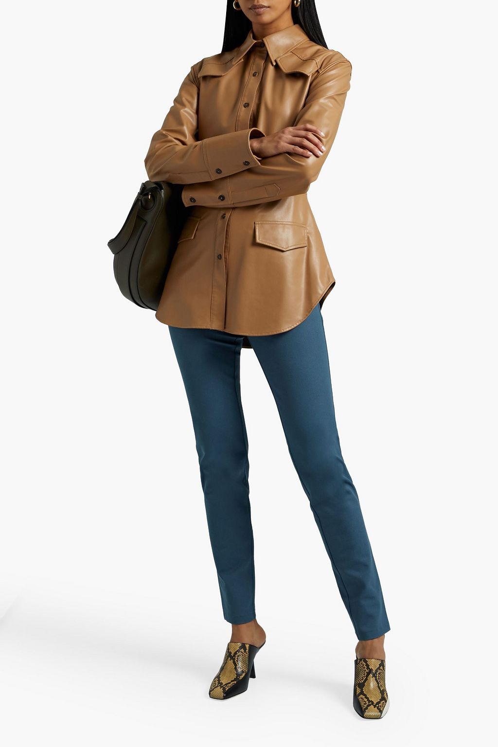 JOSEPH Stretch-gabardine leggings