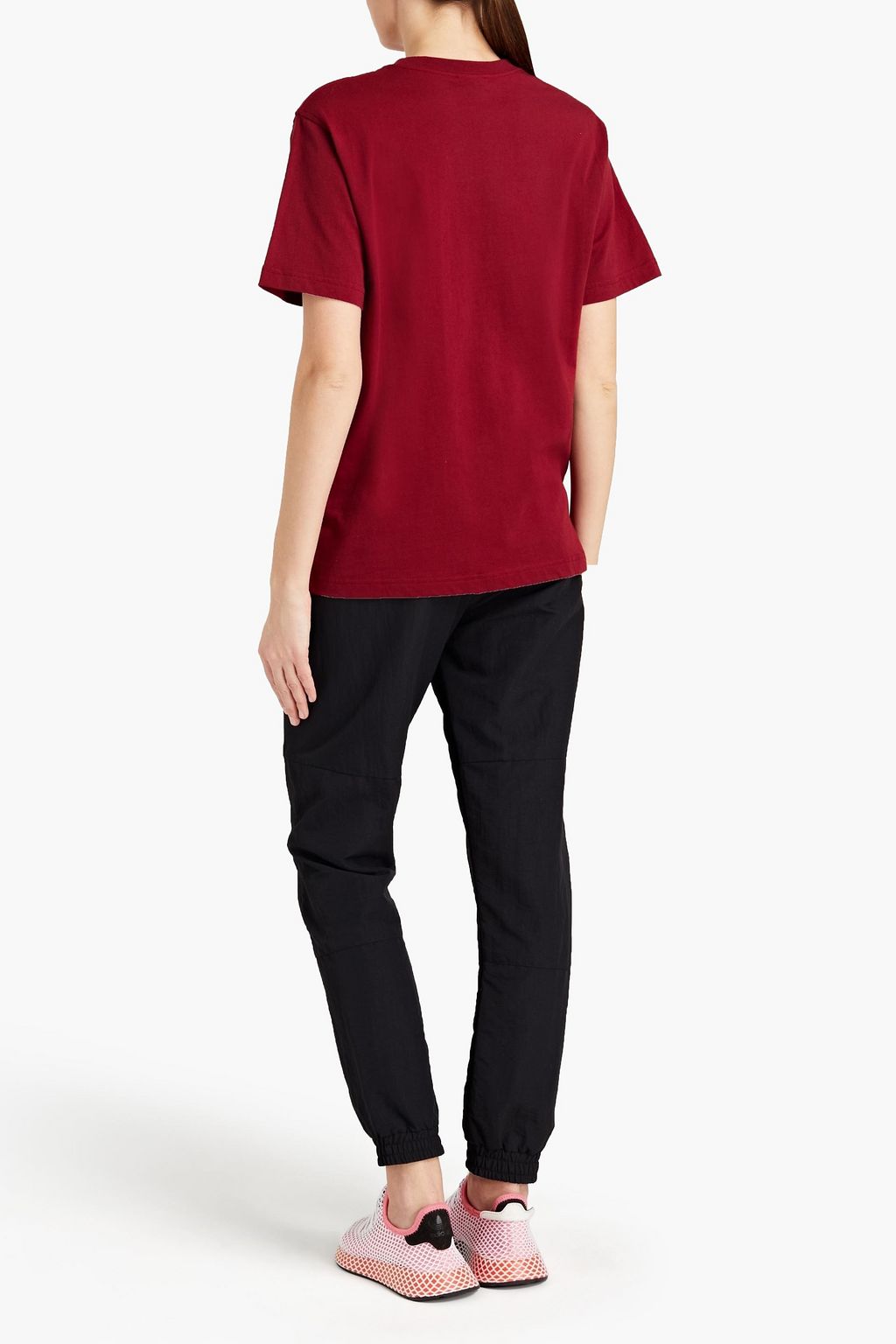 REEBOK X VICTORIA BECKHAM Printed cotton-jersey T-shirt