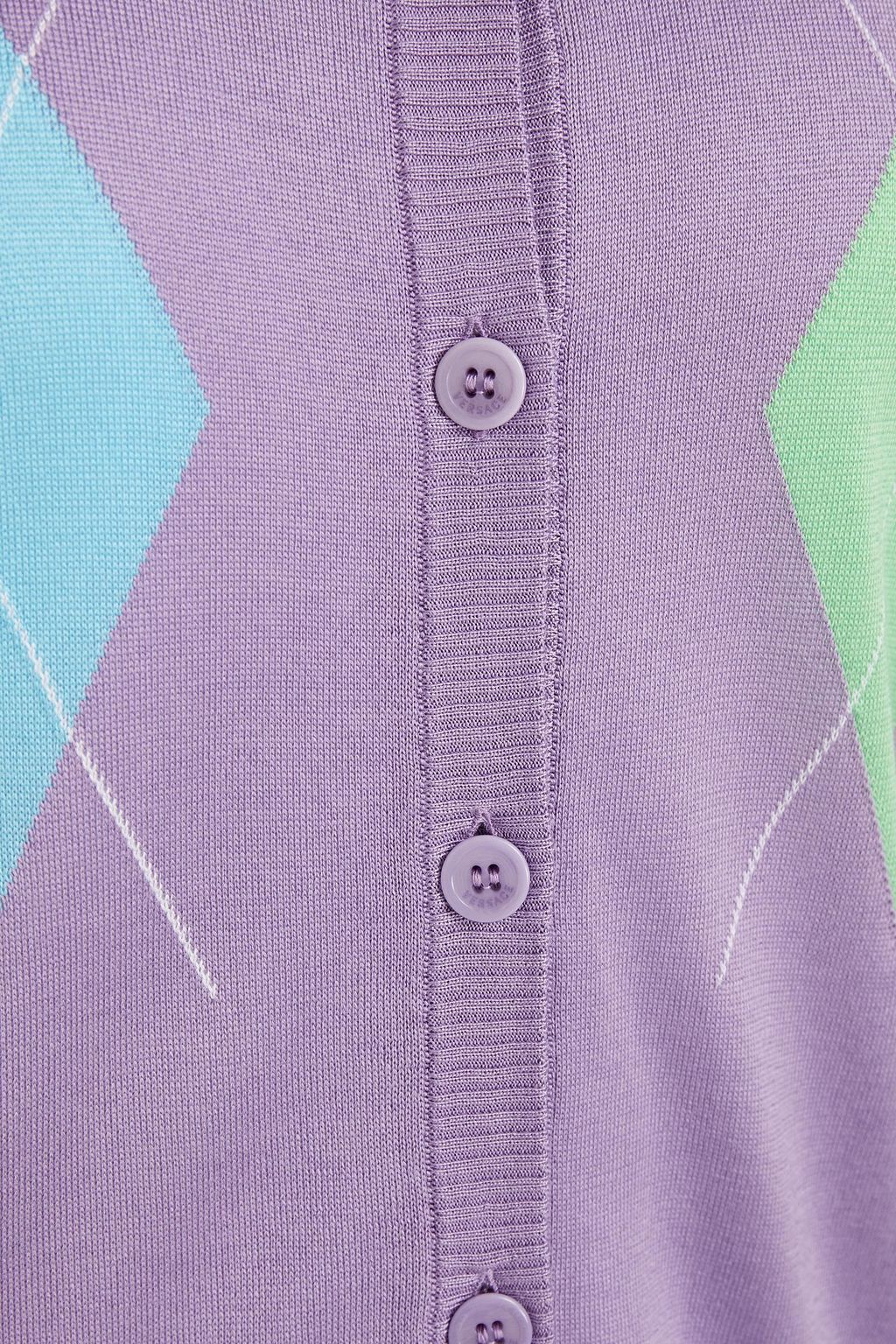 VERSACE Argyle silk cardigan