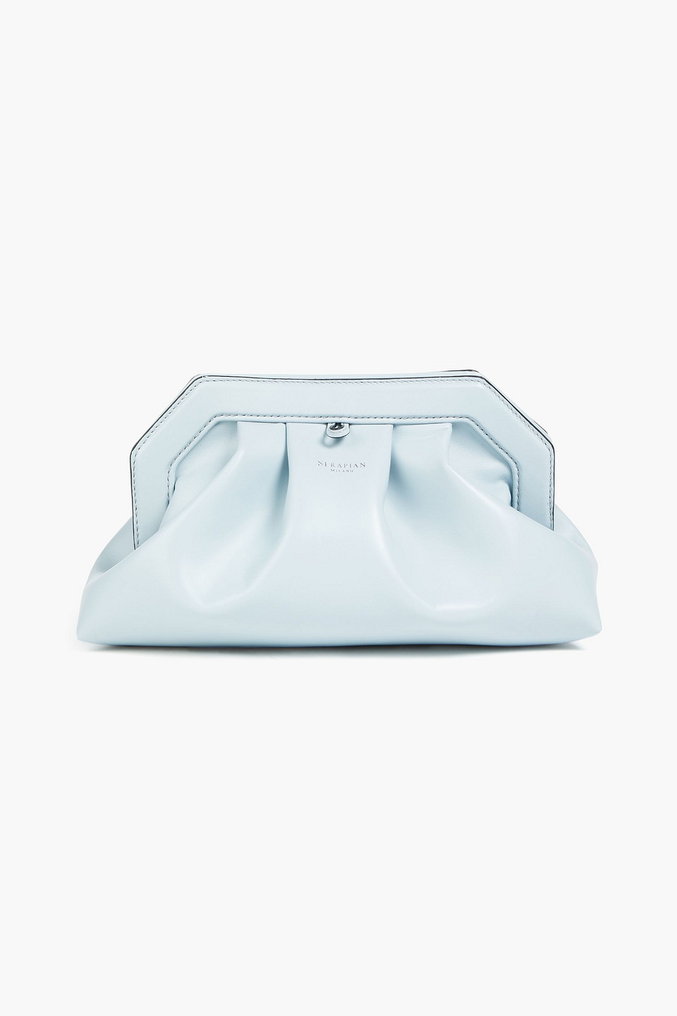 Serapian Woman Secret Leather Clutch Light Blue Size --